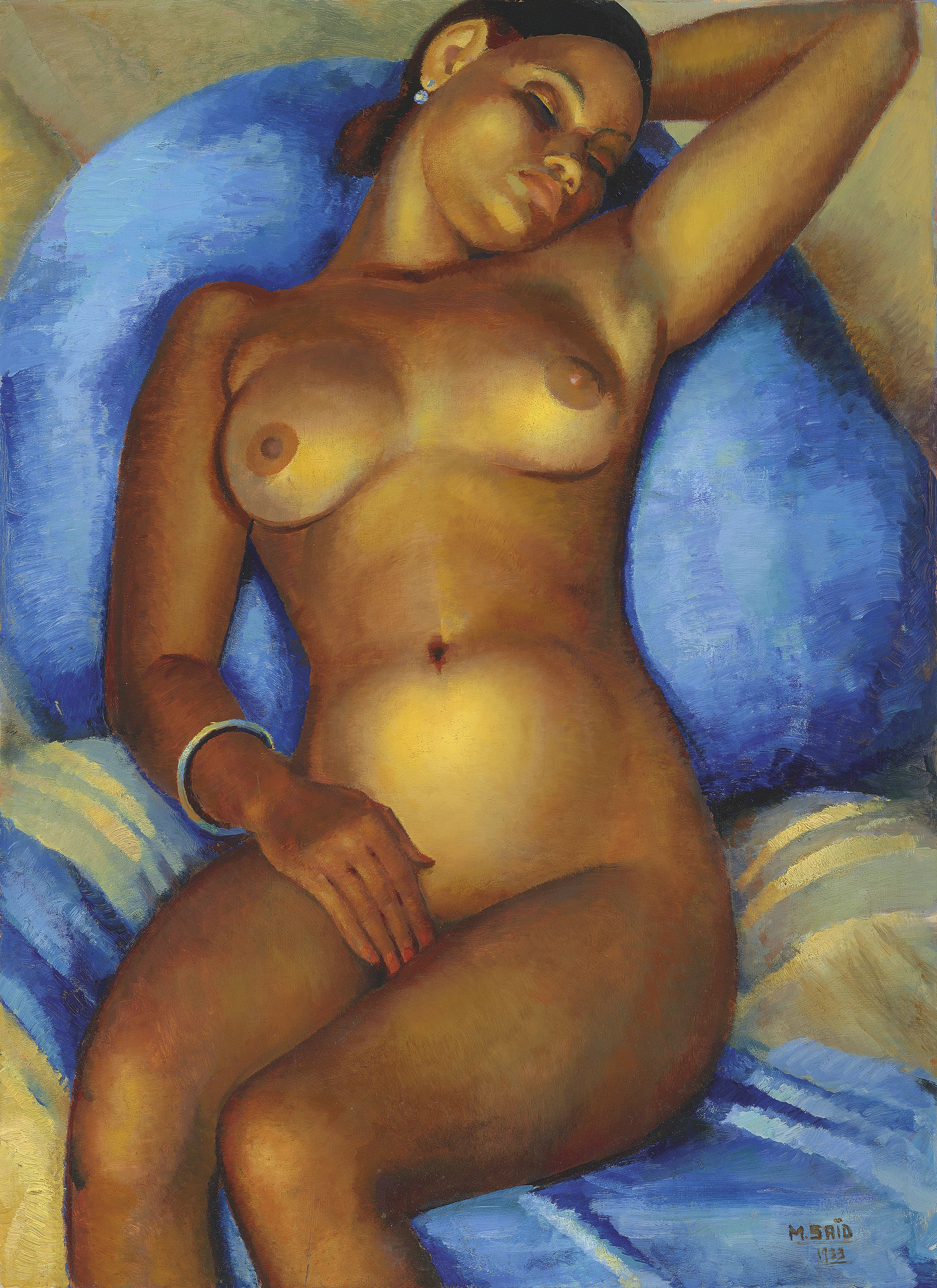 Mahmoud Said, L'Endormie (The Dreamer), 1933, sold for £250,000 on 23 October 2019 at Christie's in London