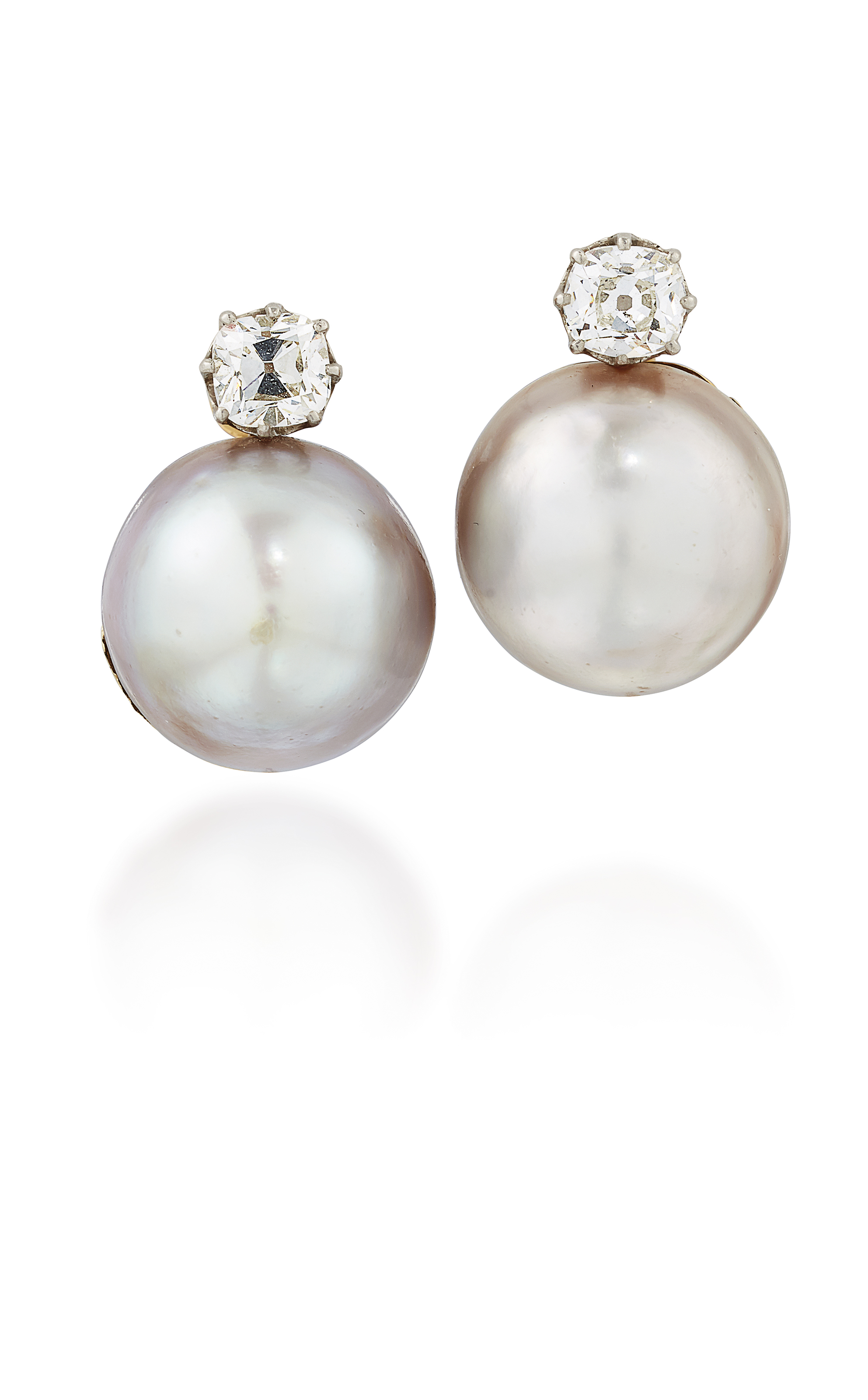 NATURAL PEARL AND DIAMOND EARRINGS Christie's