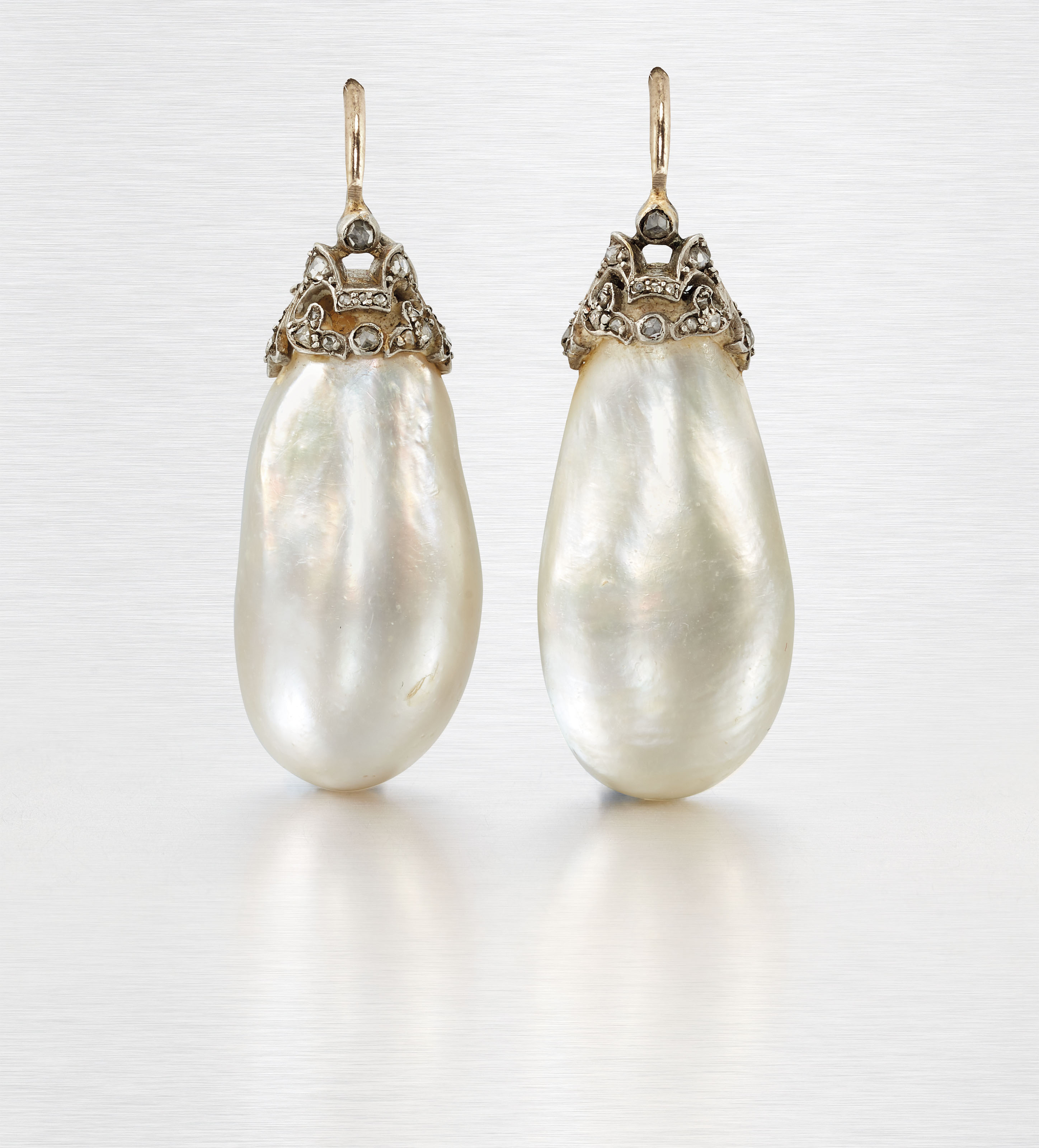 IMPORTANT PAIR OF 19TH CENUTRY NATURAL PEARL EARRINGS Christie's