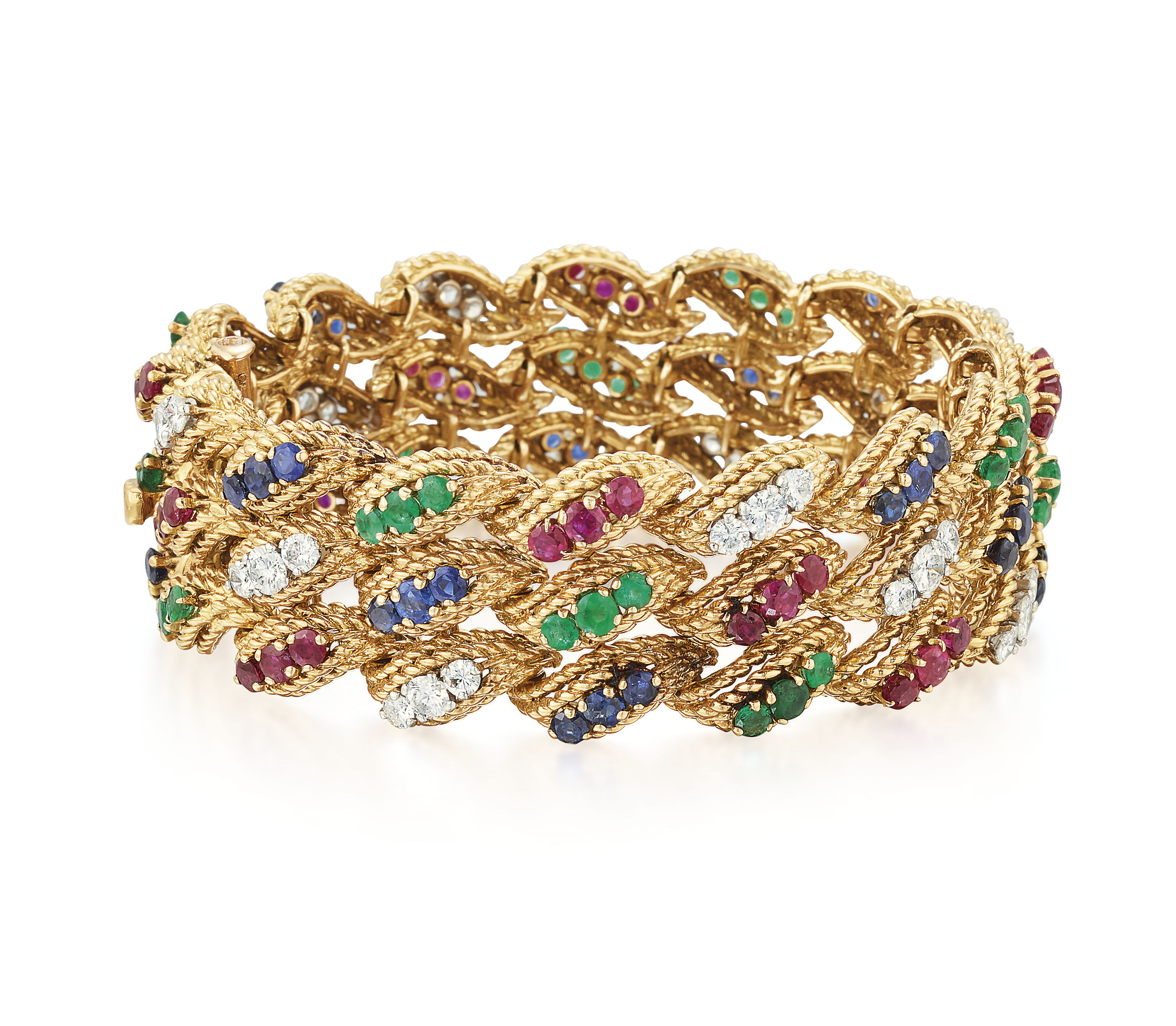 Ruby and emerald bracelet clearance