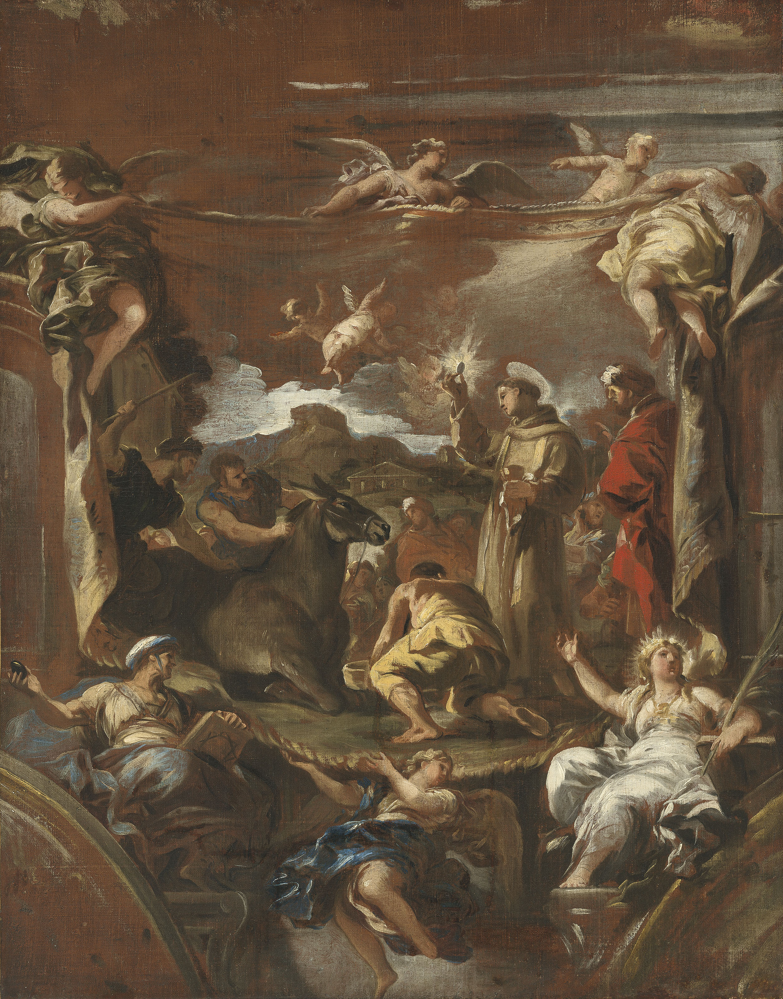 Luca Giordano Naples 1634 1705 Saint Anthony Of Padua And The