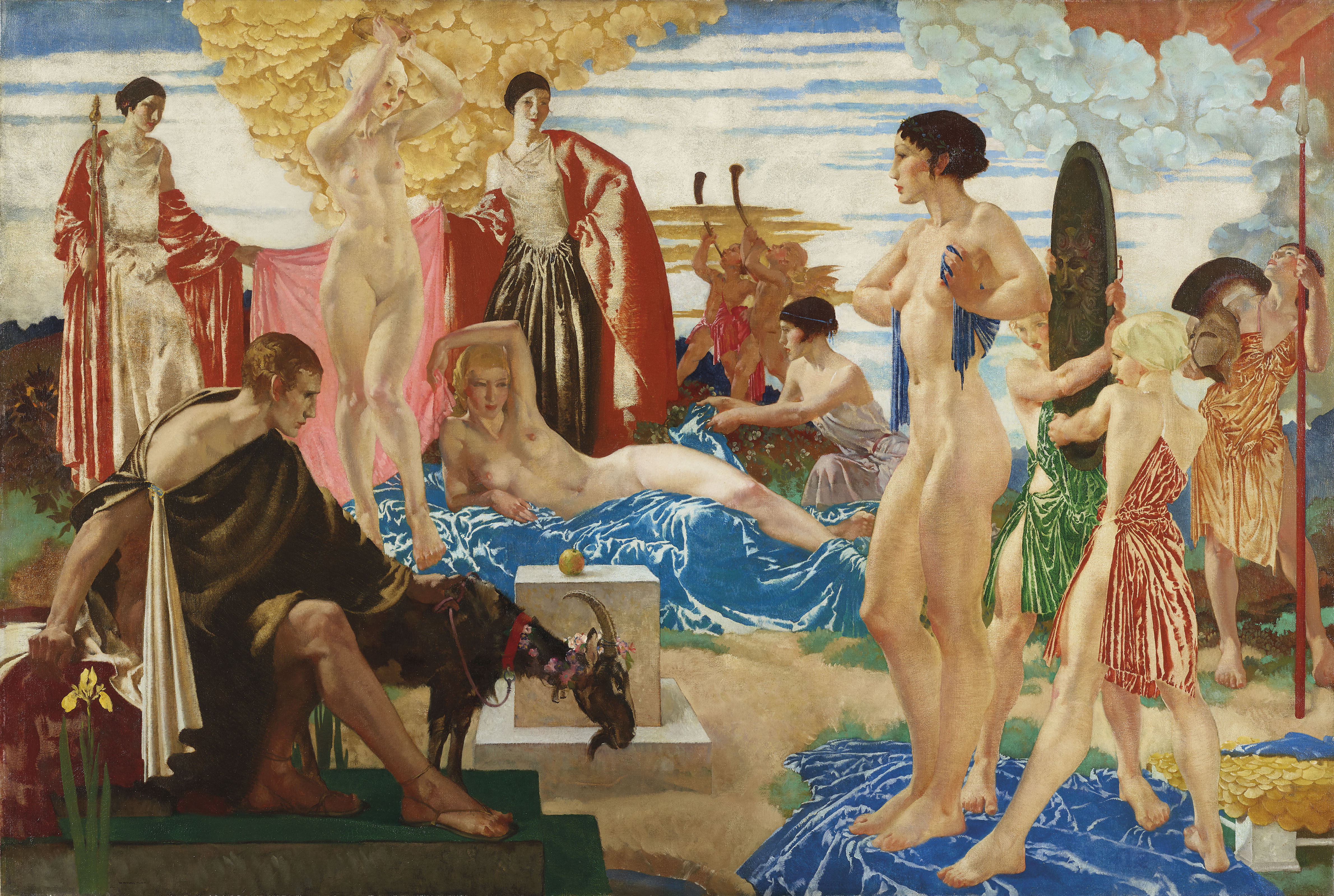 Sir William Russell Flint R A P R W S R S W 1880 1969 The Judgement Of Paris In 2021 Judgement Of Paris Pre Raphaelite Art William Russell