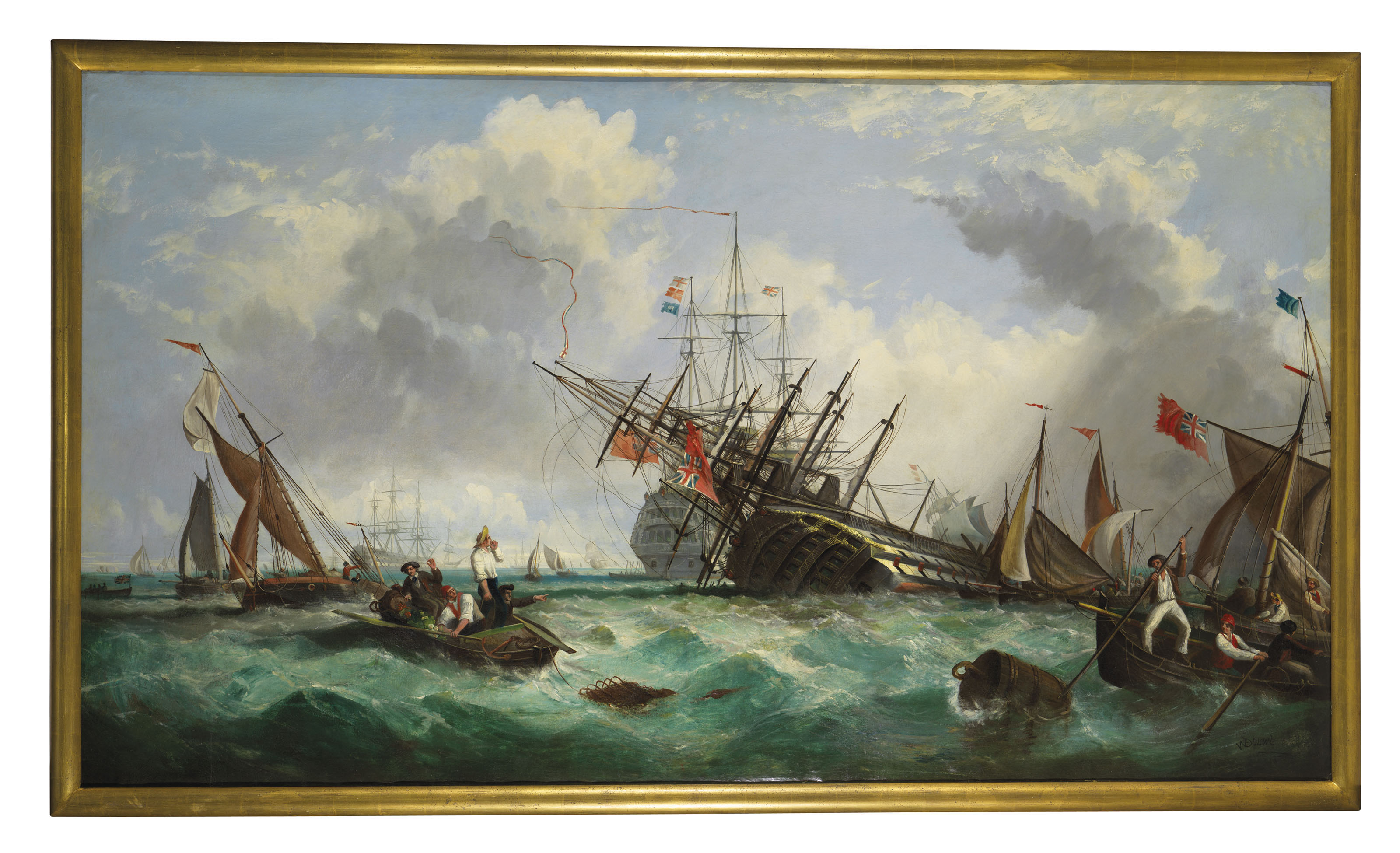 William E D Stuart Fl Mid 19th Century The Loss Of The 100