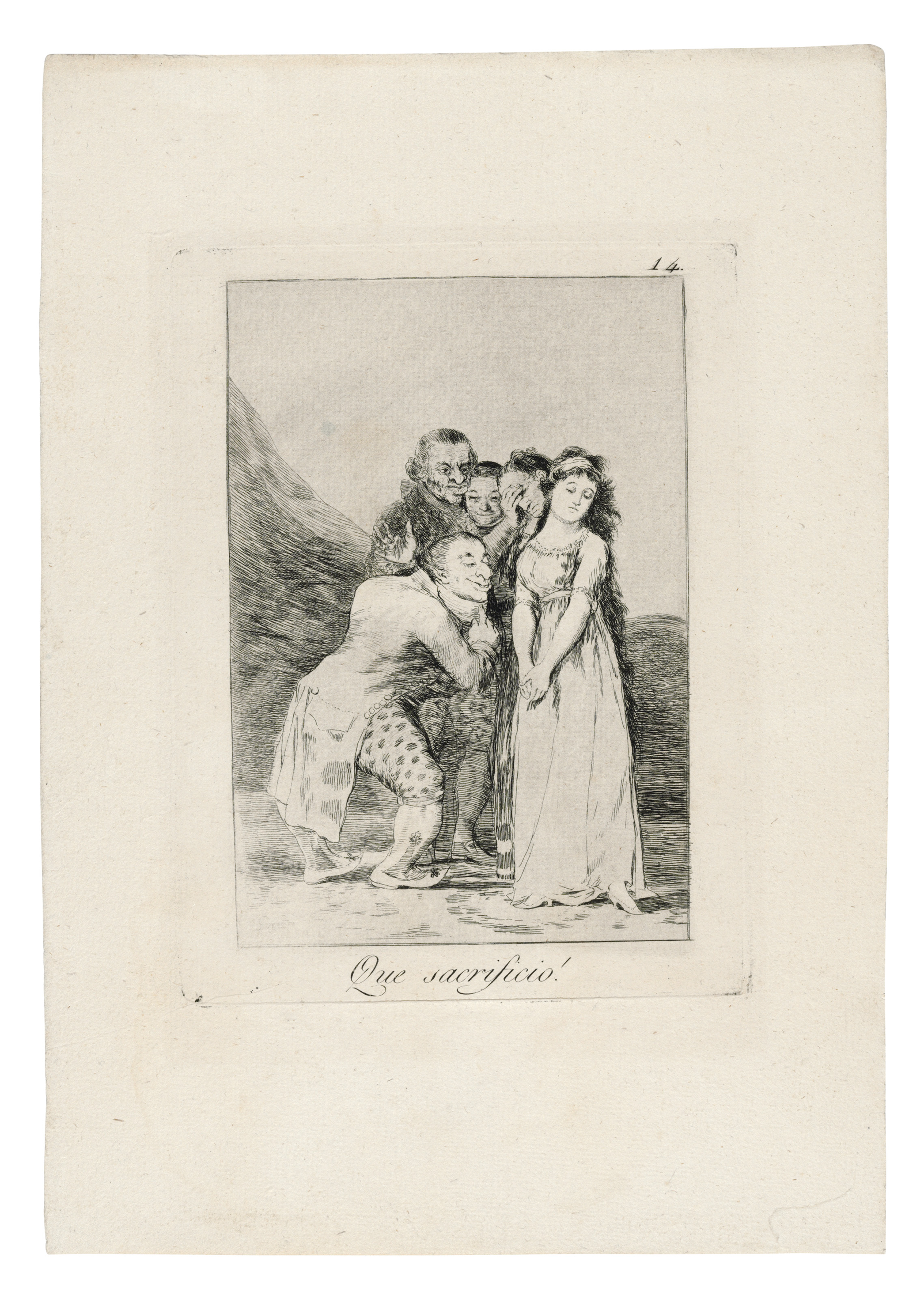 Que Sacrificio, plate 14 from: Los Caprichos