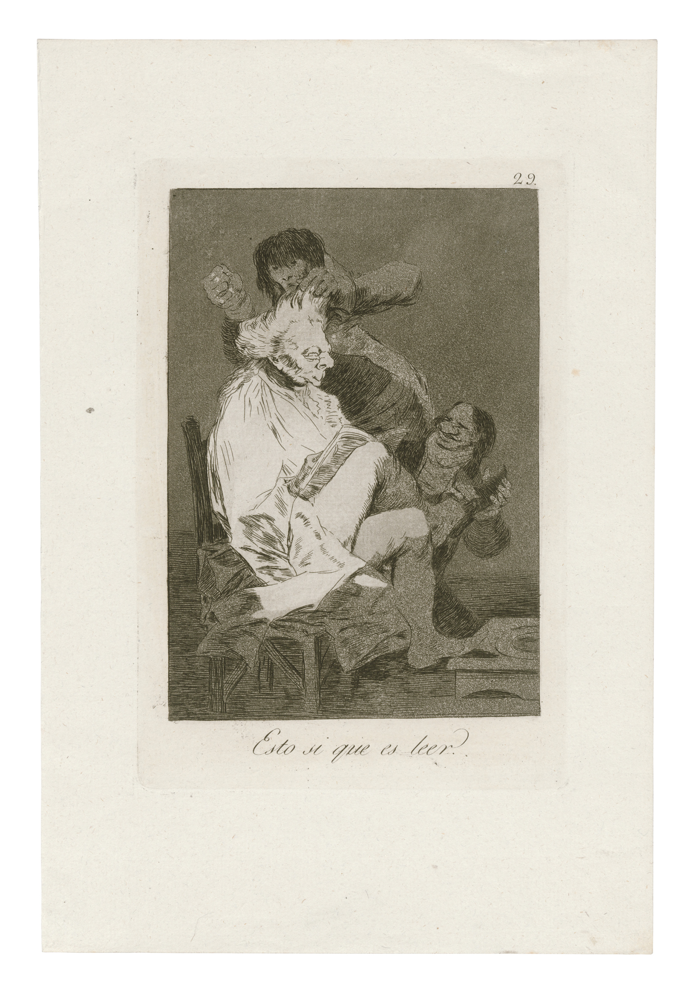 Esto si que es leer, plate 29 from: Los Caprichos