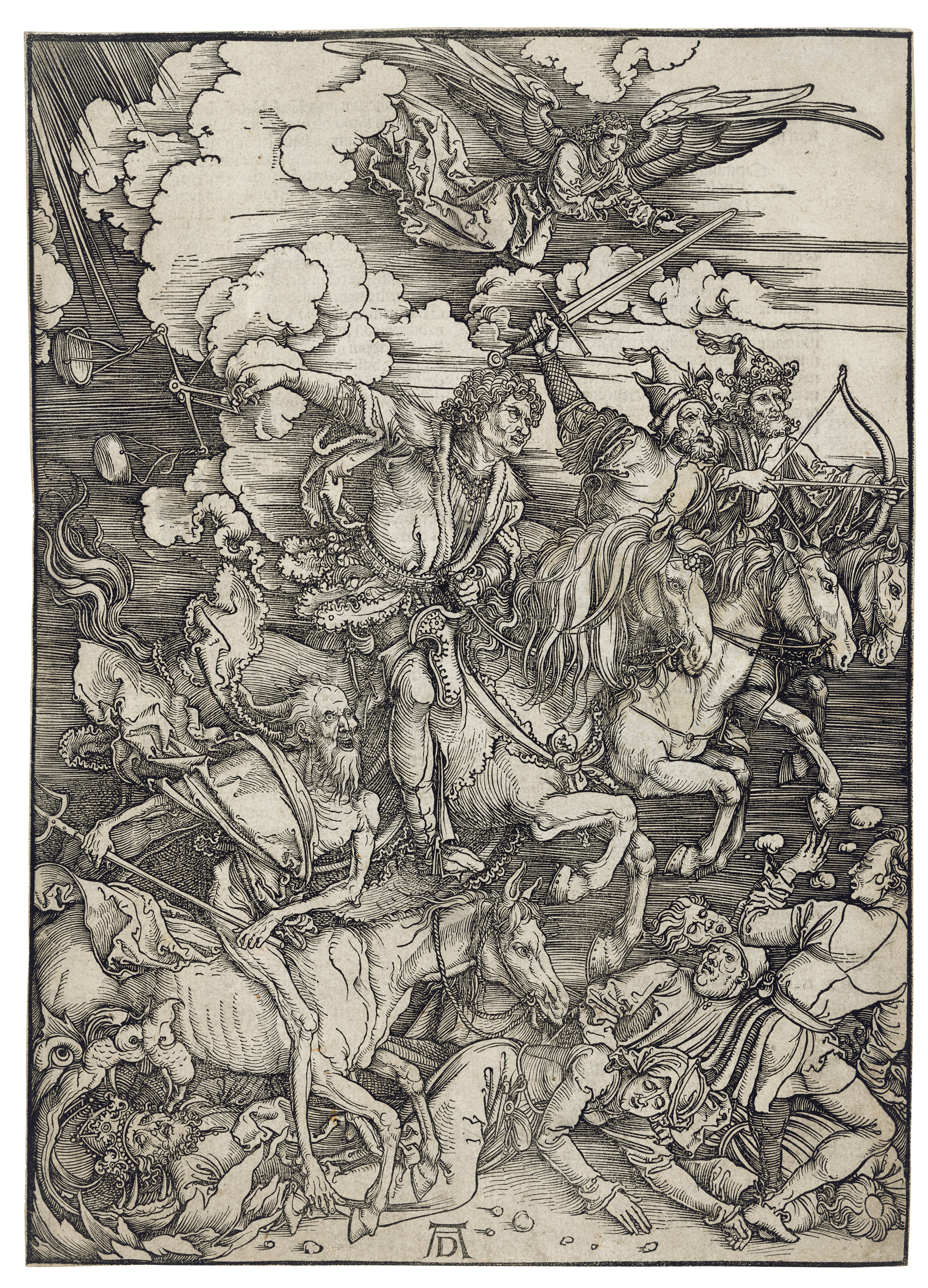 Albrecht Direr, The Four Horsemen of the Apocalypse, from: The Apocalypse, circa 1497-98, sold for £93,750 on 10 December 2019 at Christie's in London