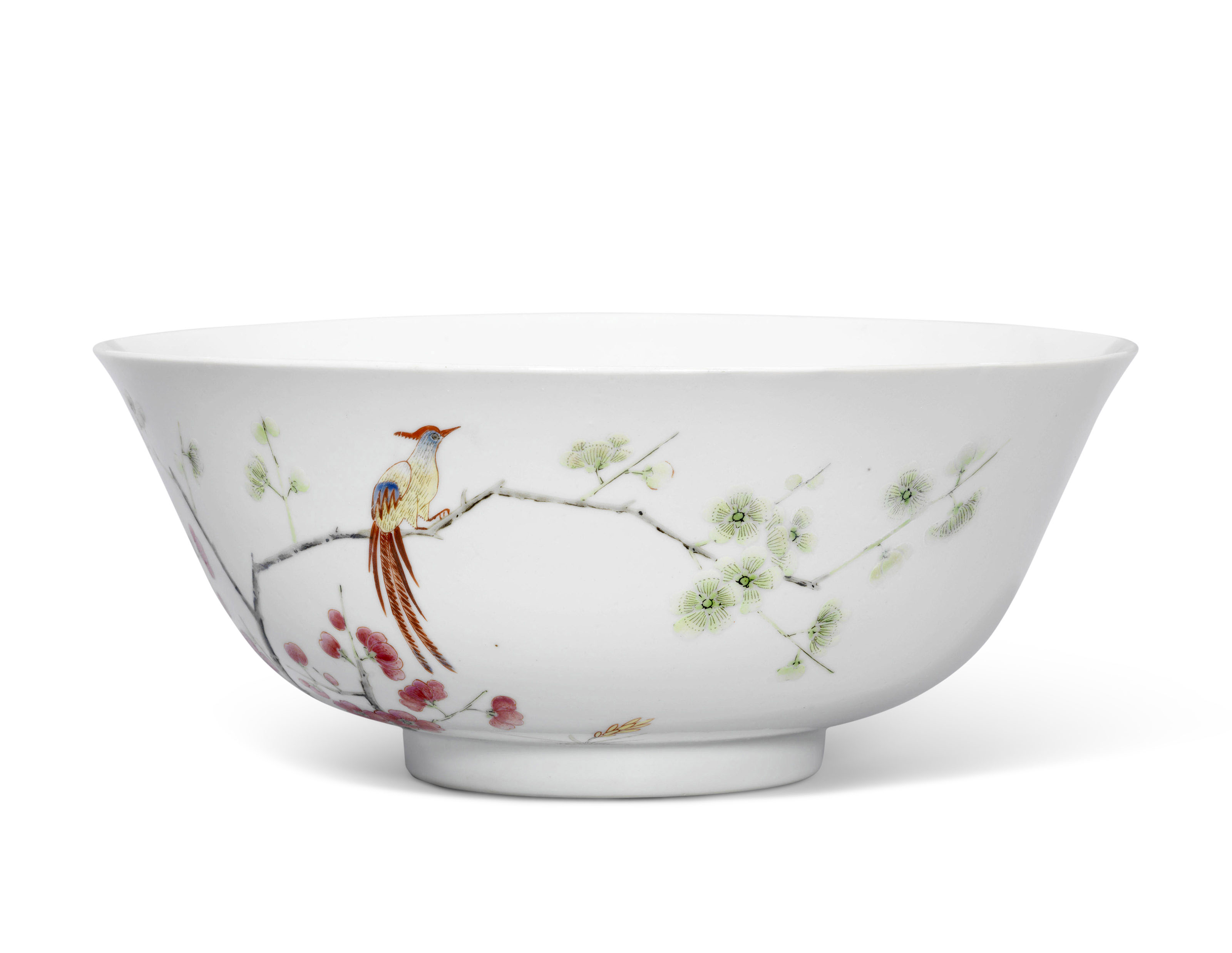 清順治/康熙青花花卉紋碗一對「奇石寶鼎之珍」款, SHUNZHI-KANGXI