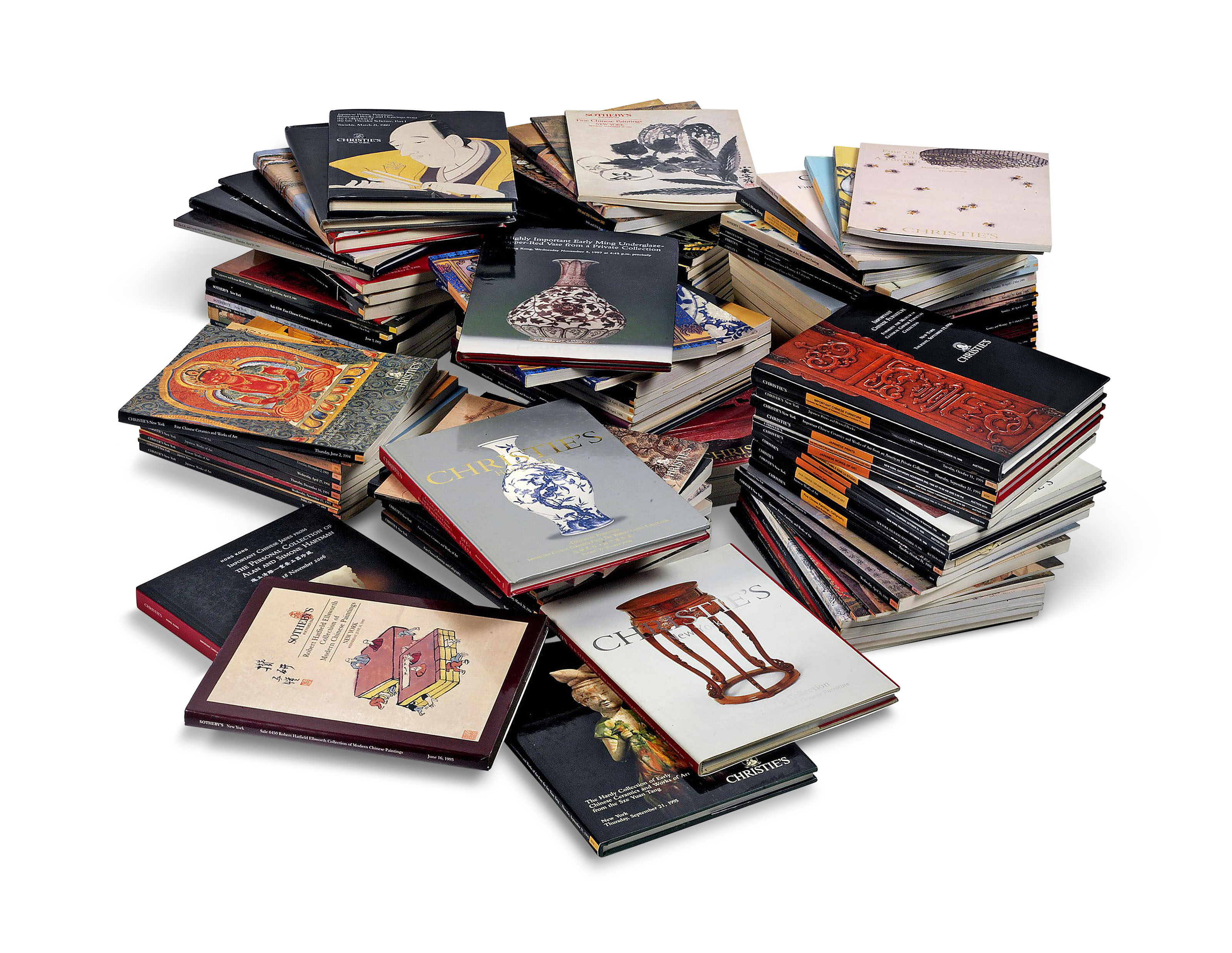 A LARGE QUANTITY OF ASIAN ART AUCTION CATALOGUES AND