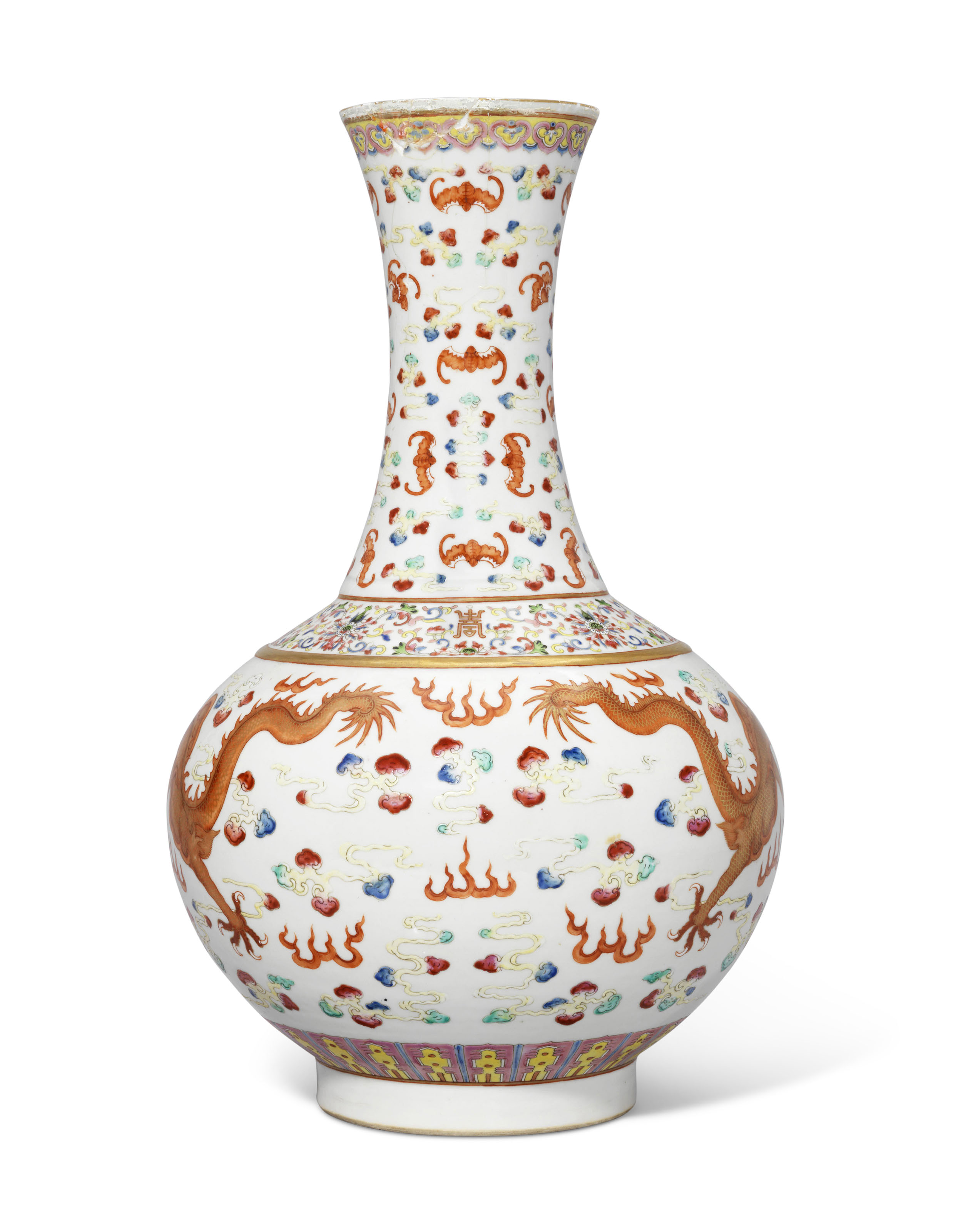 清光绪粉彩戏珠龙纹赏瓶, GUANGXU PERIOD (1875-1908) | Christie's