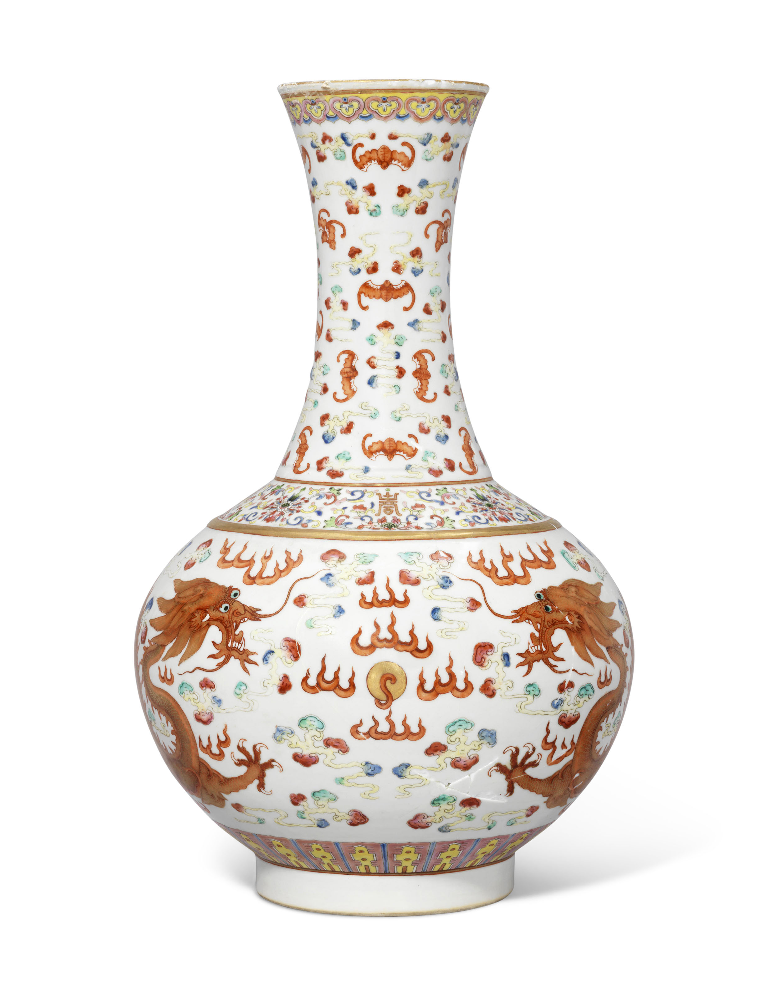清光绪粉彩戏珠龙纹赏瓶, GUANGXU PERIOD (1875-1908) | Christie's