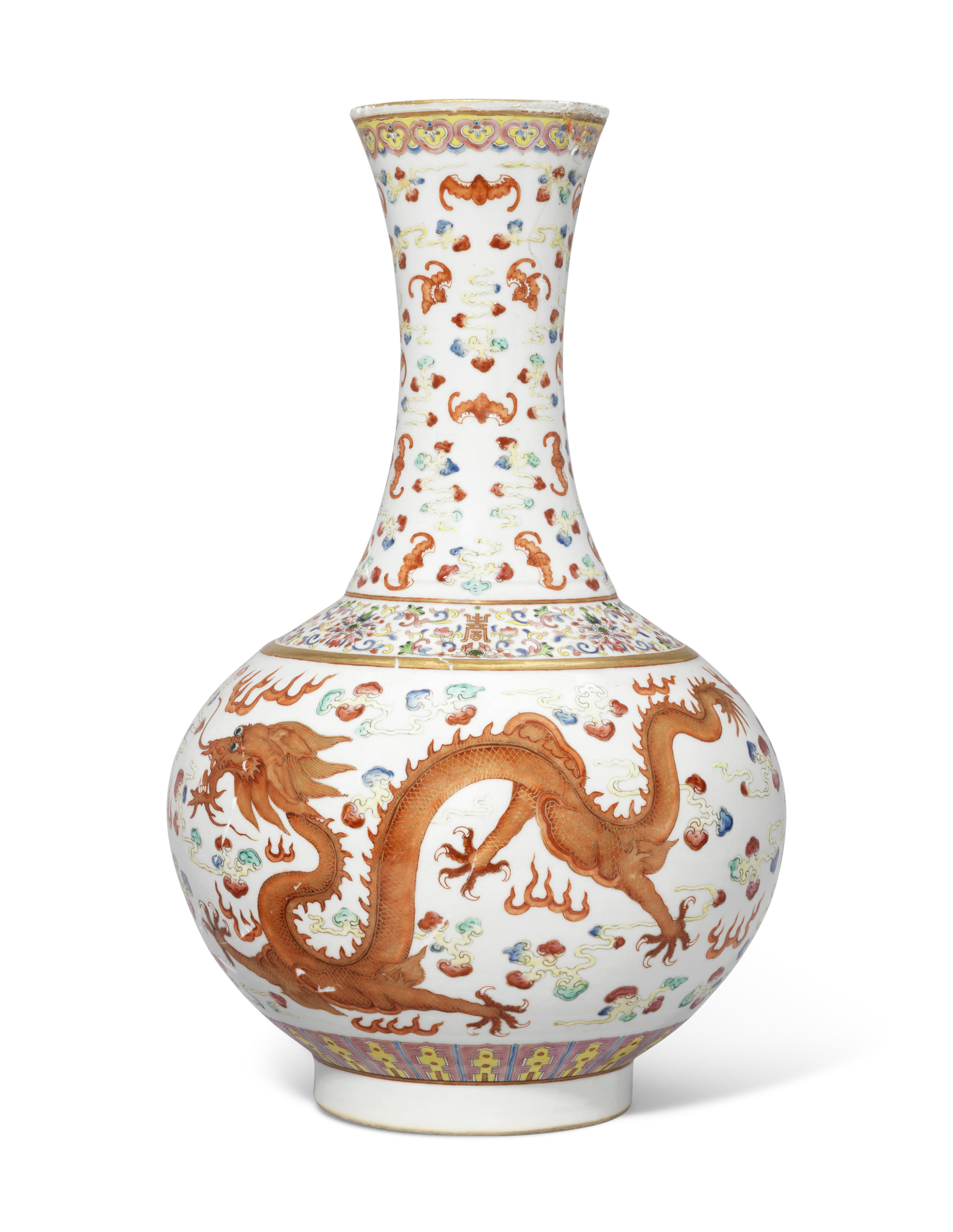 清光绪粉彩戏珠龙纹赏瓶, GUANGXU PERIOD (1875-1908) | Christie's