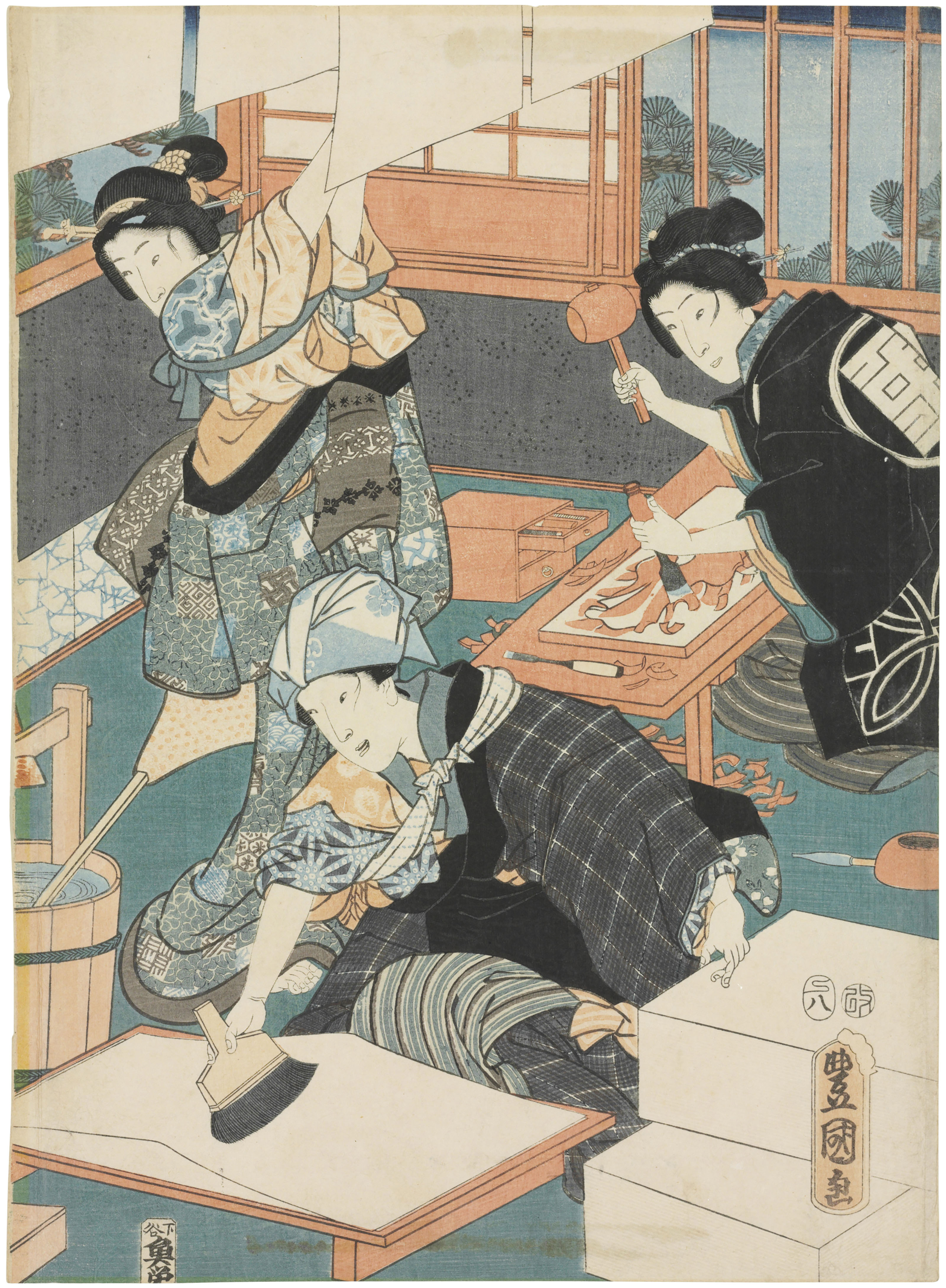 UTAGAWA KUNISADA (1786-1864), Artisans (Shokunin) | Christie's