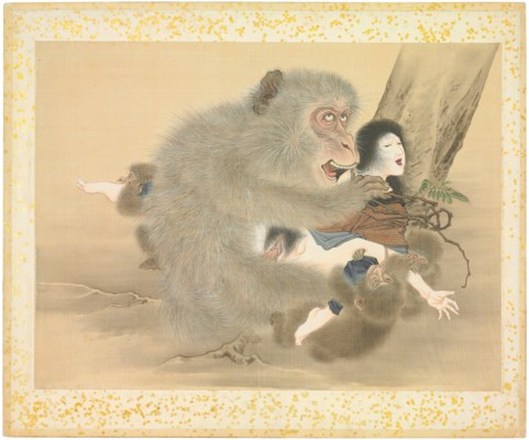 ANONYMOUS, STYLE OF KOBAYASHI EITAKU (1843-1890), A painted shunga ...