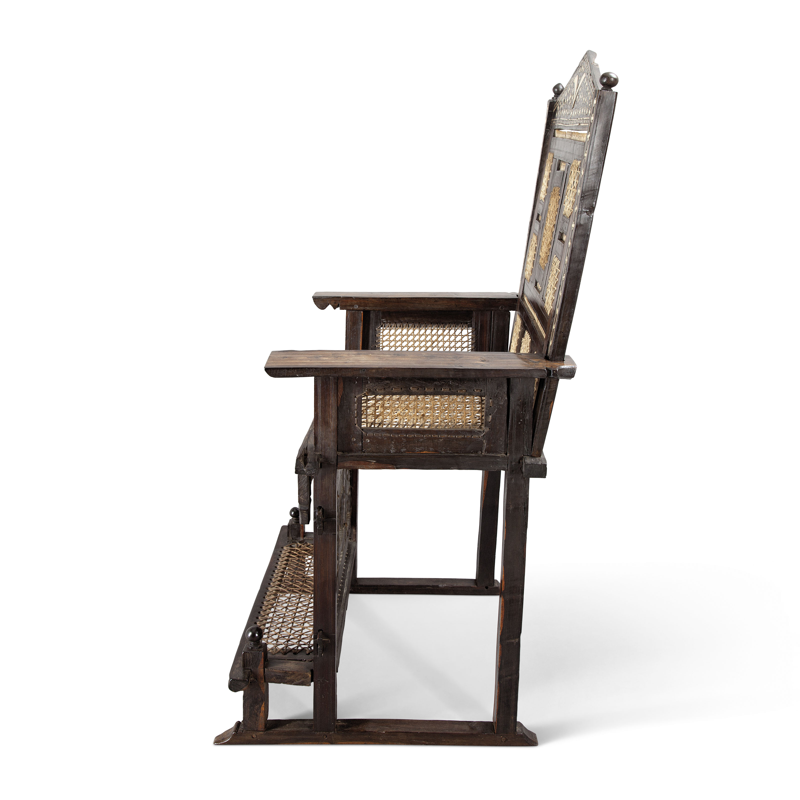 A Swahili Bone Inlaid High Backed Chair Kiti Cha Enzi East Africa 19th Century Or Earlier Armchair Furniture Lighting Christie S