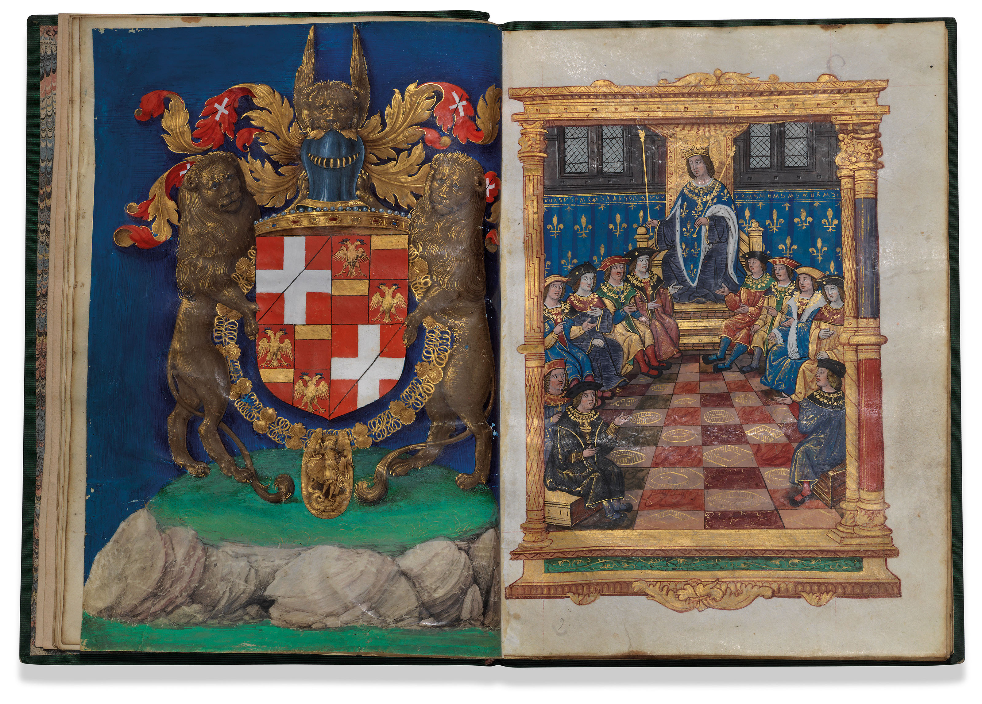 Statutes Of The Order Of St Michel In French Illuminated Manuscript On Vellum Paris C 1523