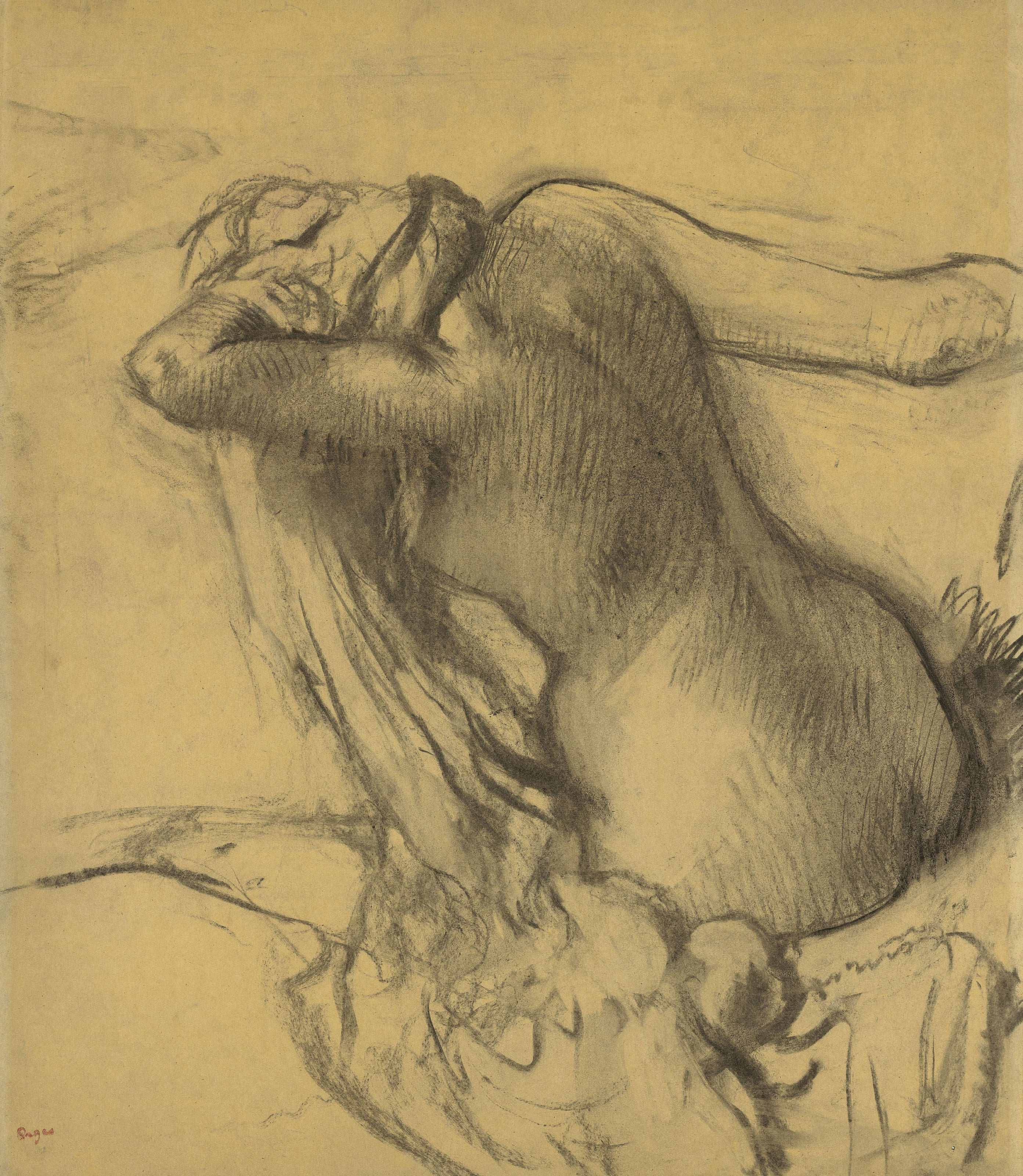 艾德加&middot;德加（1834-1917），《梳头女子》，约1890-1895年作。28 1/8 x 24 3/8吋（71.6 x 61.9公分）。2019年2月27日在佳士得伦敦「隐世异彩：私人珍藏重要印象派及现代杰作」拍卖售出，成交价831,900英镑