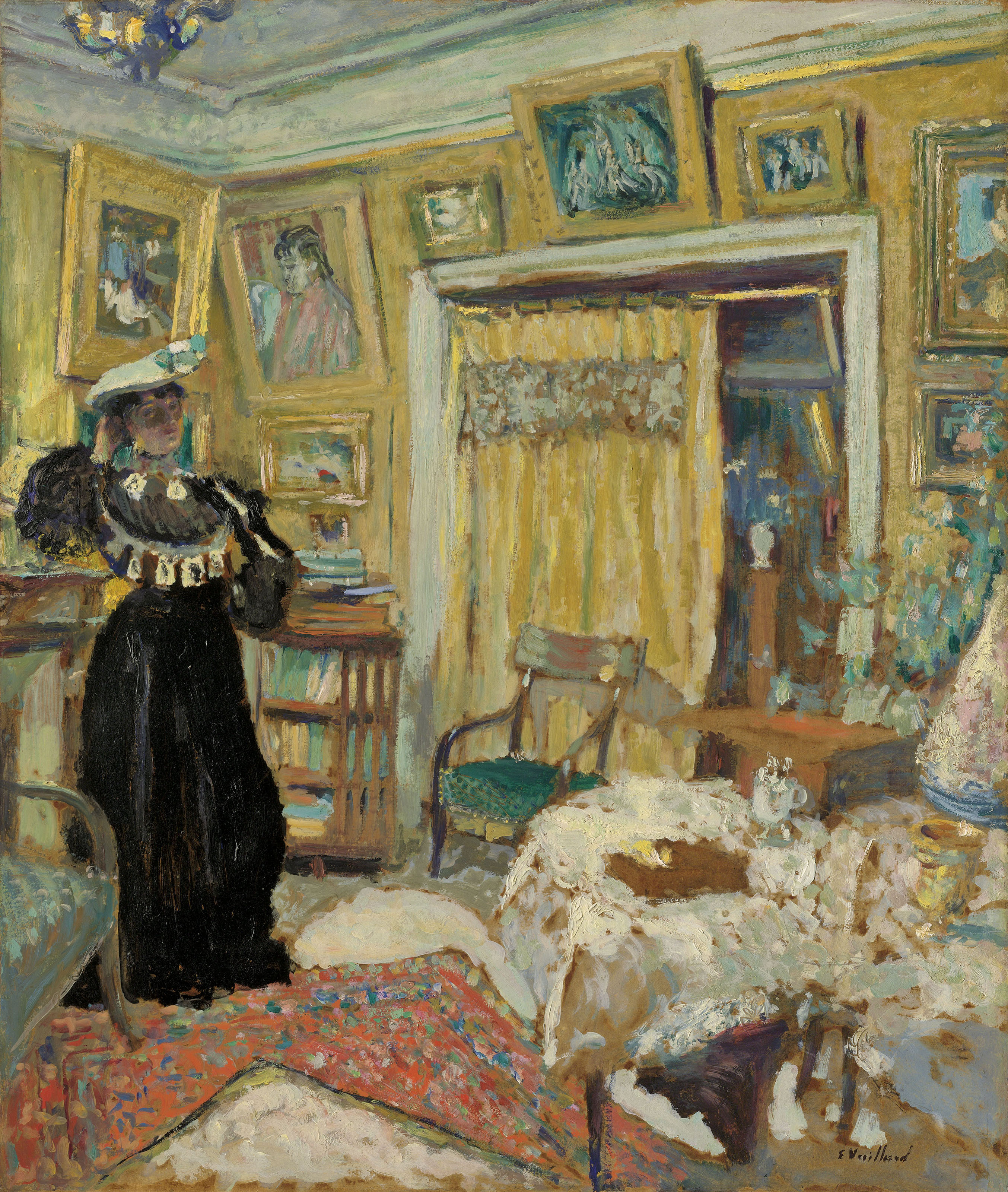 Edouard Vuillard (1868-1940), Int&eacute;rieur, la dame en noir, 1904. 28&frac34; x 24&frac14;  in (73 x 61.7  cm). Estimate: &pound;600,000-900,000. Offered in Hidden Treasures: Impressionist &amp; Modern Masterpieces from an Important Private Collection on 27 February 2019 at Christie&rsquo;s in London
