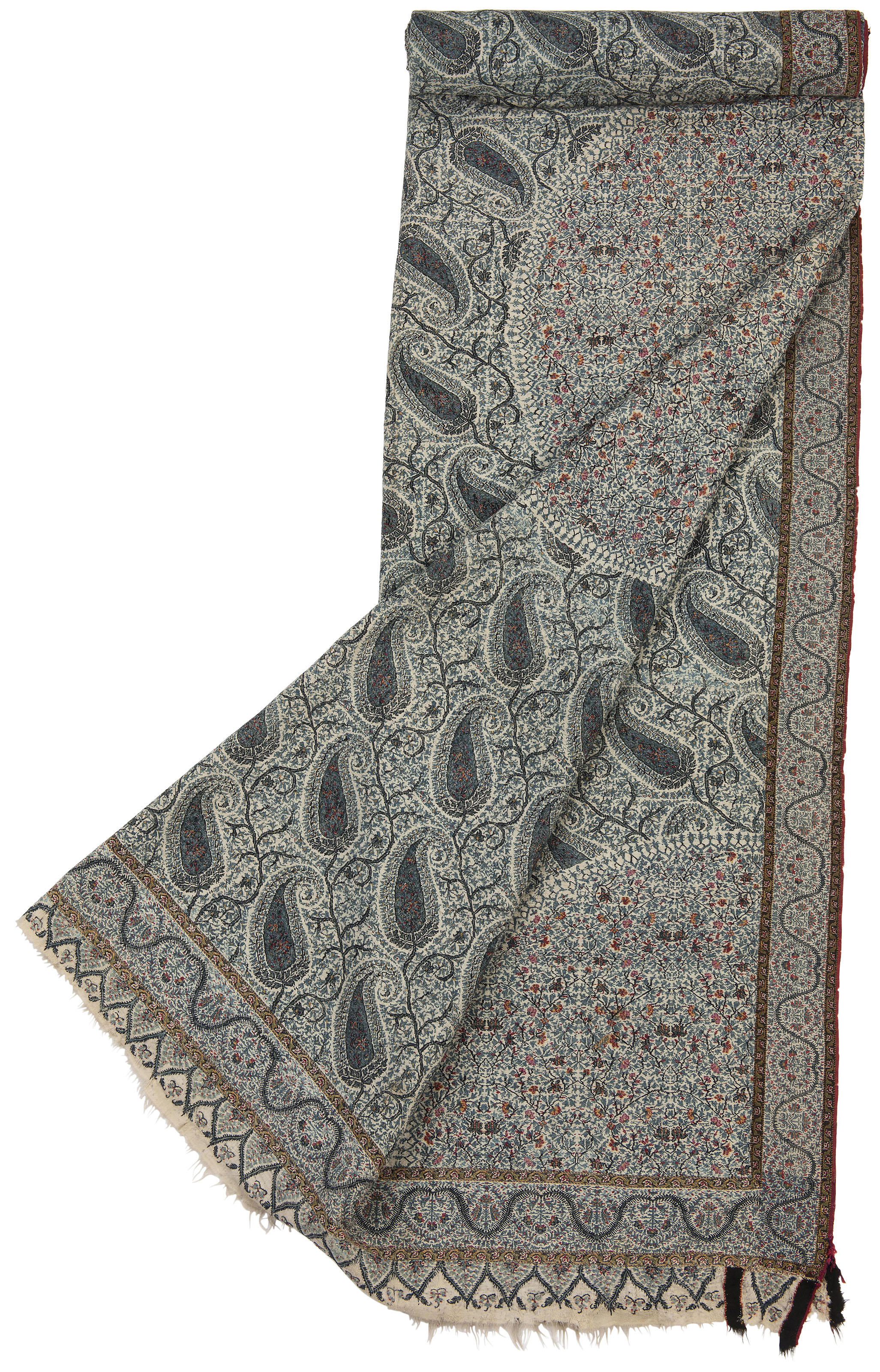A moon shawl (chandar), North India, circa 1820-30. 66⅞ x 68⅛in (167 x 173cm). Estimate: &pound;4,000-6,000. Offered in 
An Important Private Collection of Kashmir Shawls, 11-18 June 2019, Online