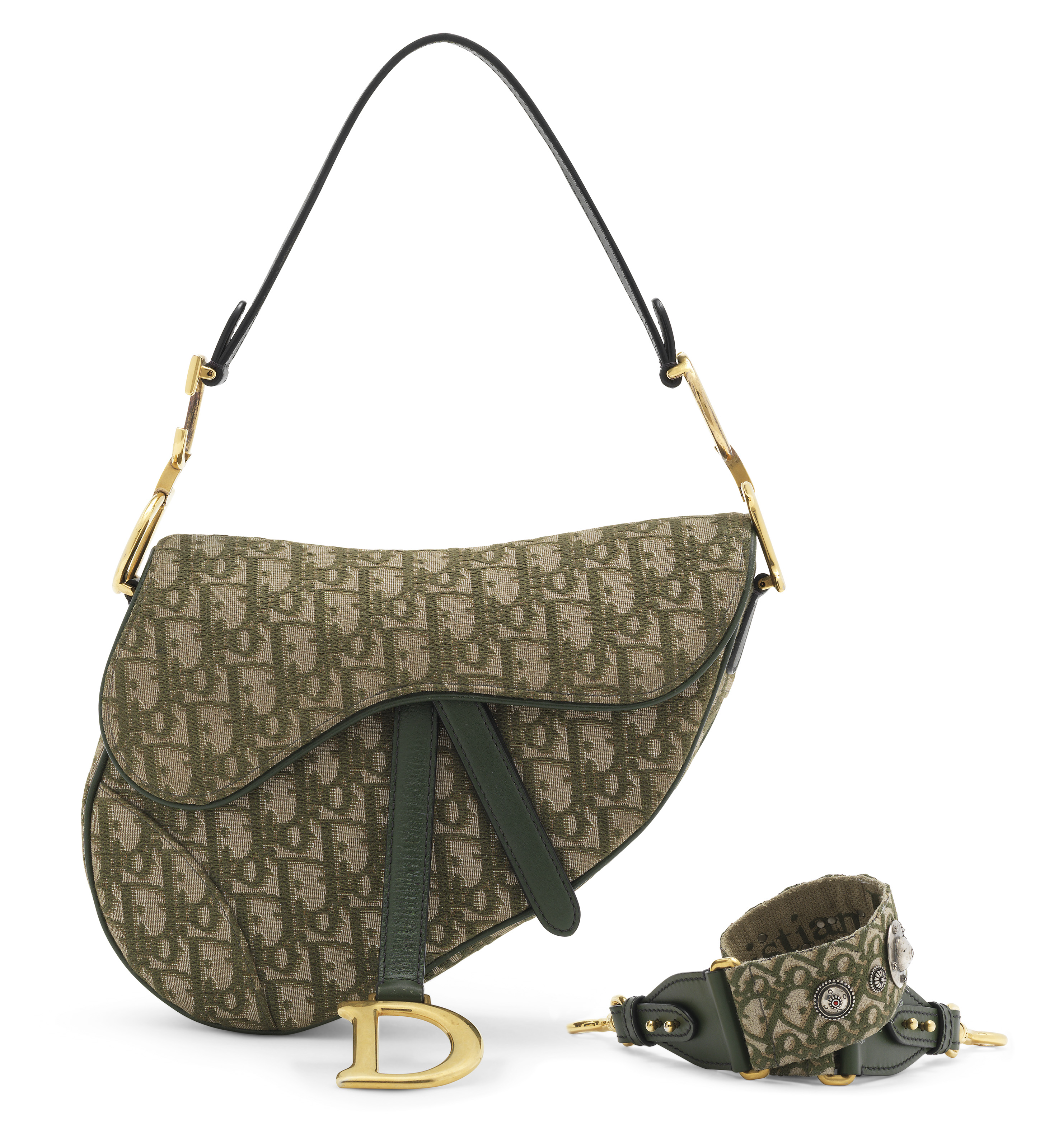 dior saddle bag gold