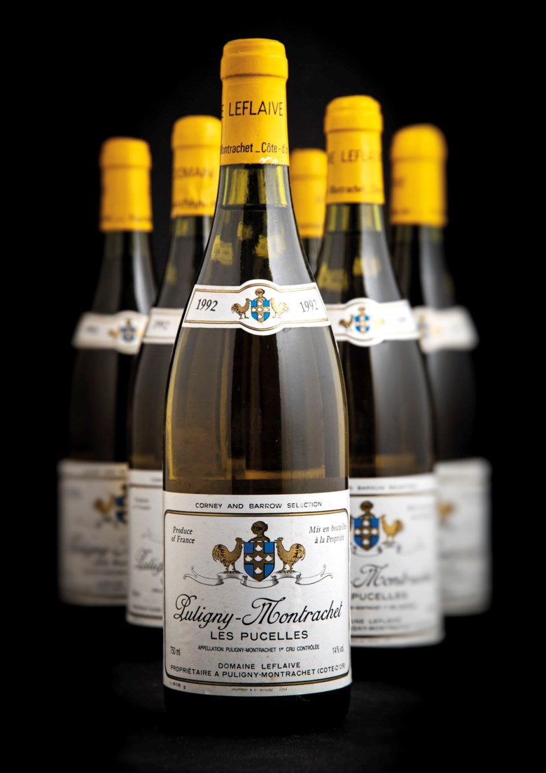Domaine Leflaive, Puligny-Montrachet Les Pucelles 1992, 12 bottles per lot. Estimate £2,400-3,200. Offered in Fine and Rare Wines Including Rare Burgundy to Benefit Maison Jacques Copeau on 20 March 2019 at Christie’s in London