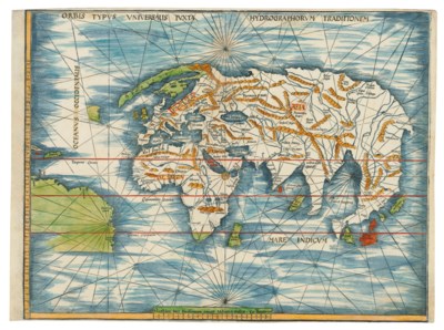 [WALDSEEMÜLLER, Martin (c.1470-c.1522).] Orbis Typus Universalis Iuxta