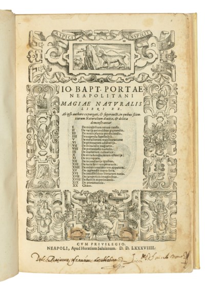 DELLA PORTA, Giovanni Battista (c.15381615). Magiae naturalis libri XX