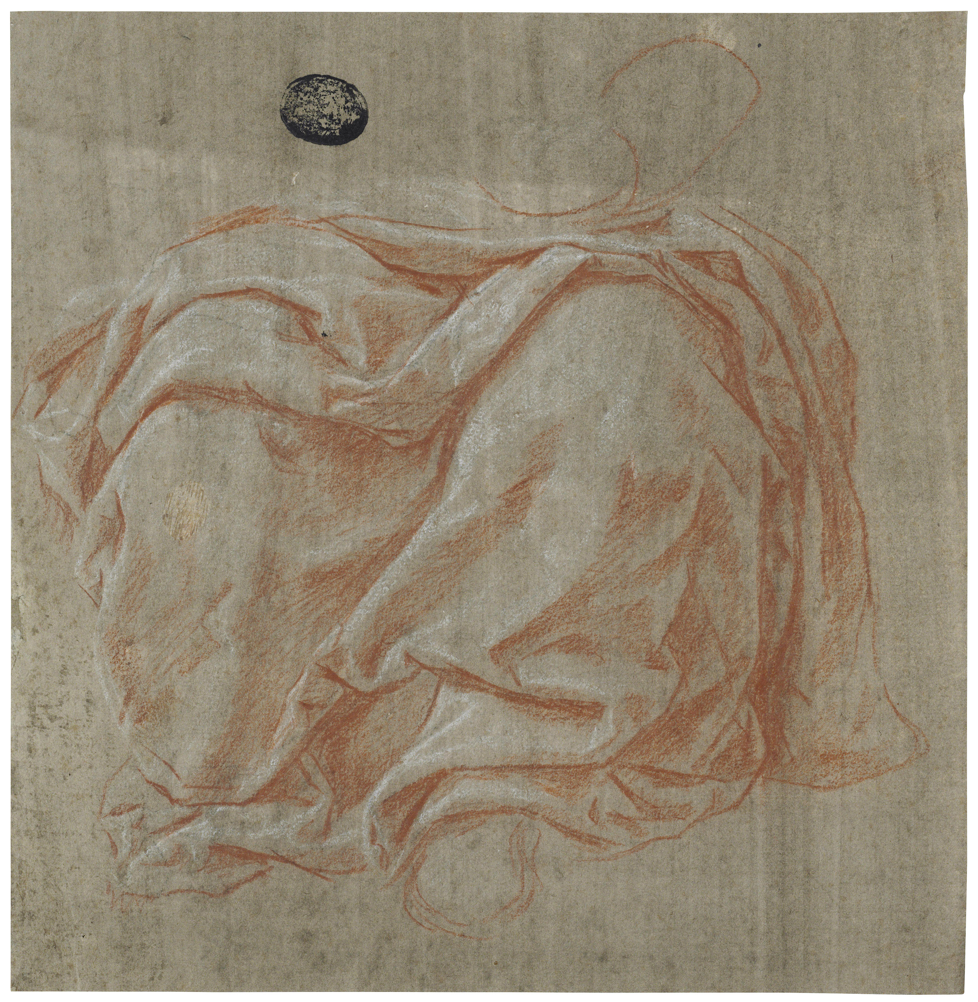 drapery study for a seated figure