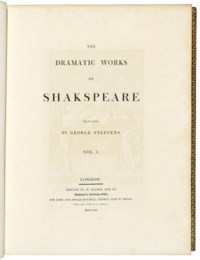 SHAKESPEARE, William (1564-1616). The Dramatic Works of Shakespeare ...