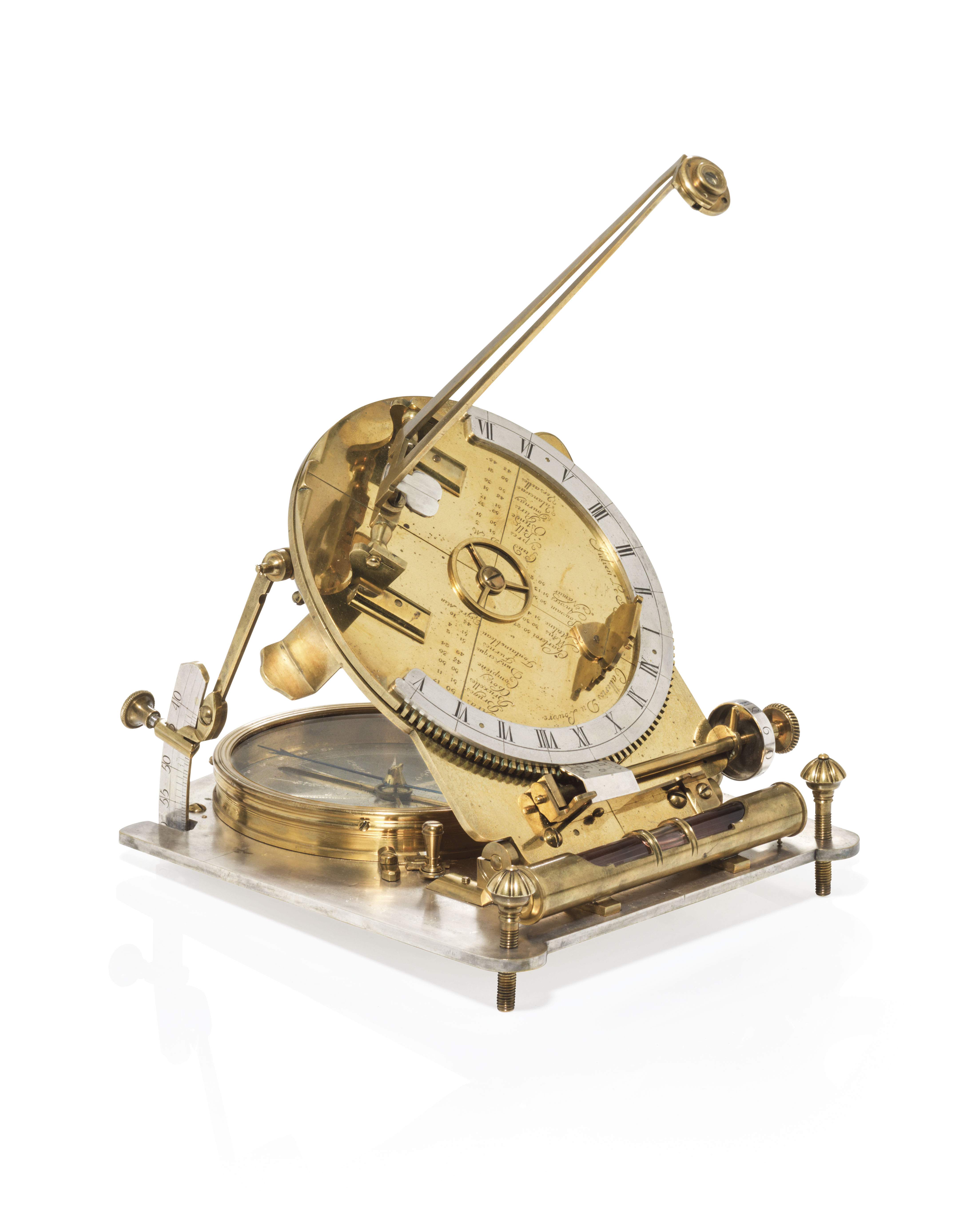 A Royal Louis Xv Brass Inclining Mechanical Minute Dial By Julien Le Roy 1686 1759 All Other Categories Of Objects Time Telling Instruments Christie S