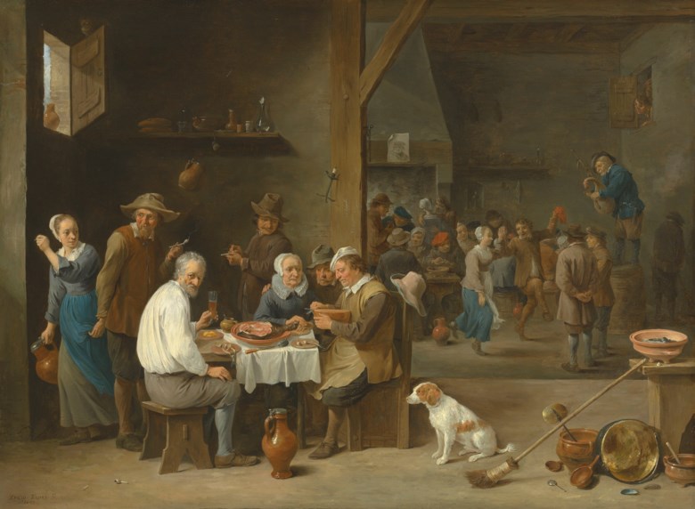 David Teniers the Younger
(Antwerp 1610-1690 Brussels), Le déjeuner au jambon. Sold for £4,746,250 on 4 July 2019 at Christie’s in London