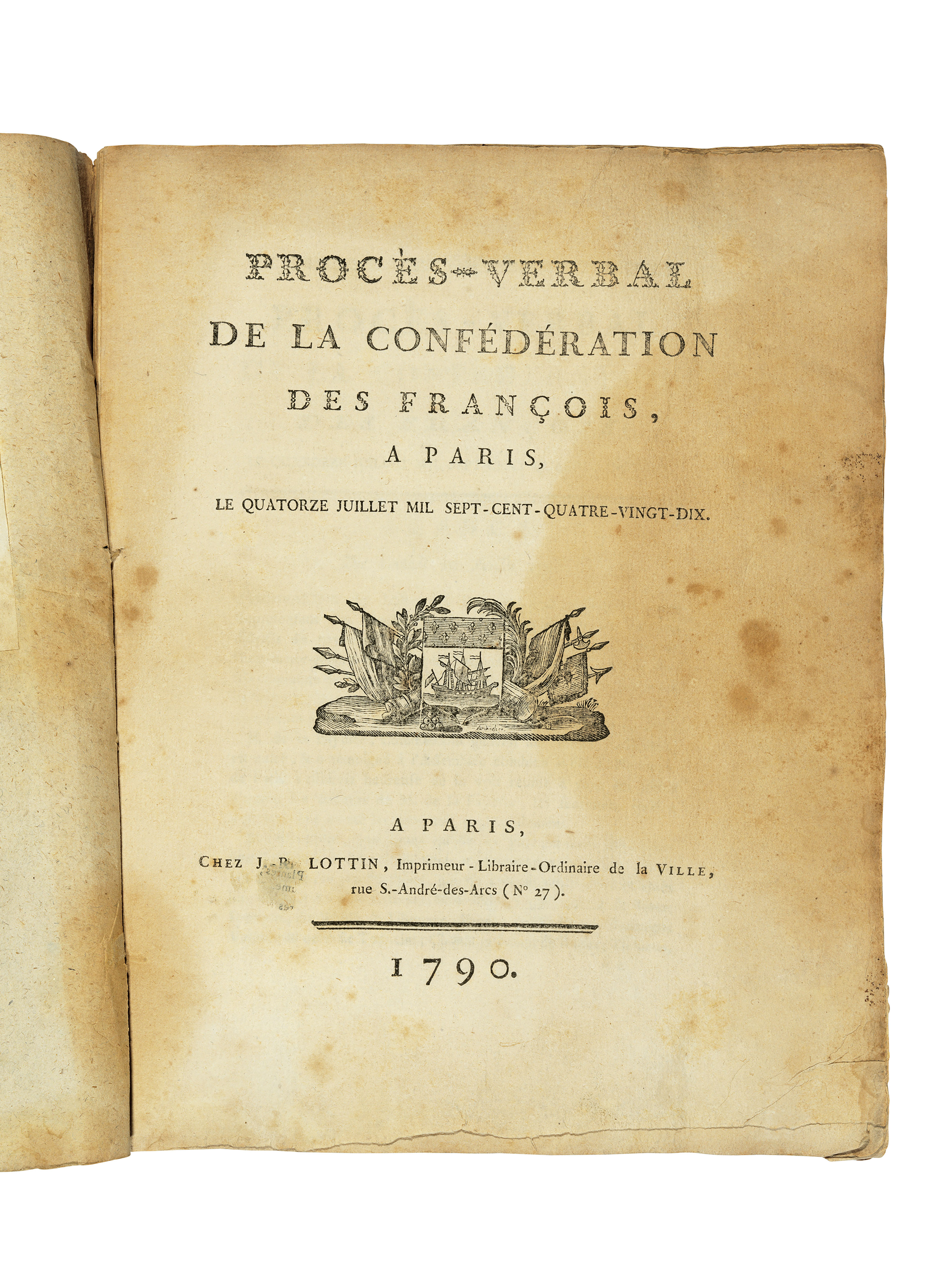 Proces Verbal De La Confederation Des Francais A Paris Le Quatorze Juillet Mil Sept Cent Quatre
