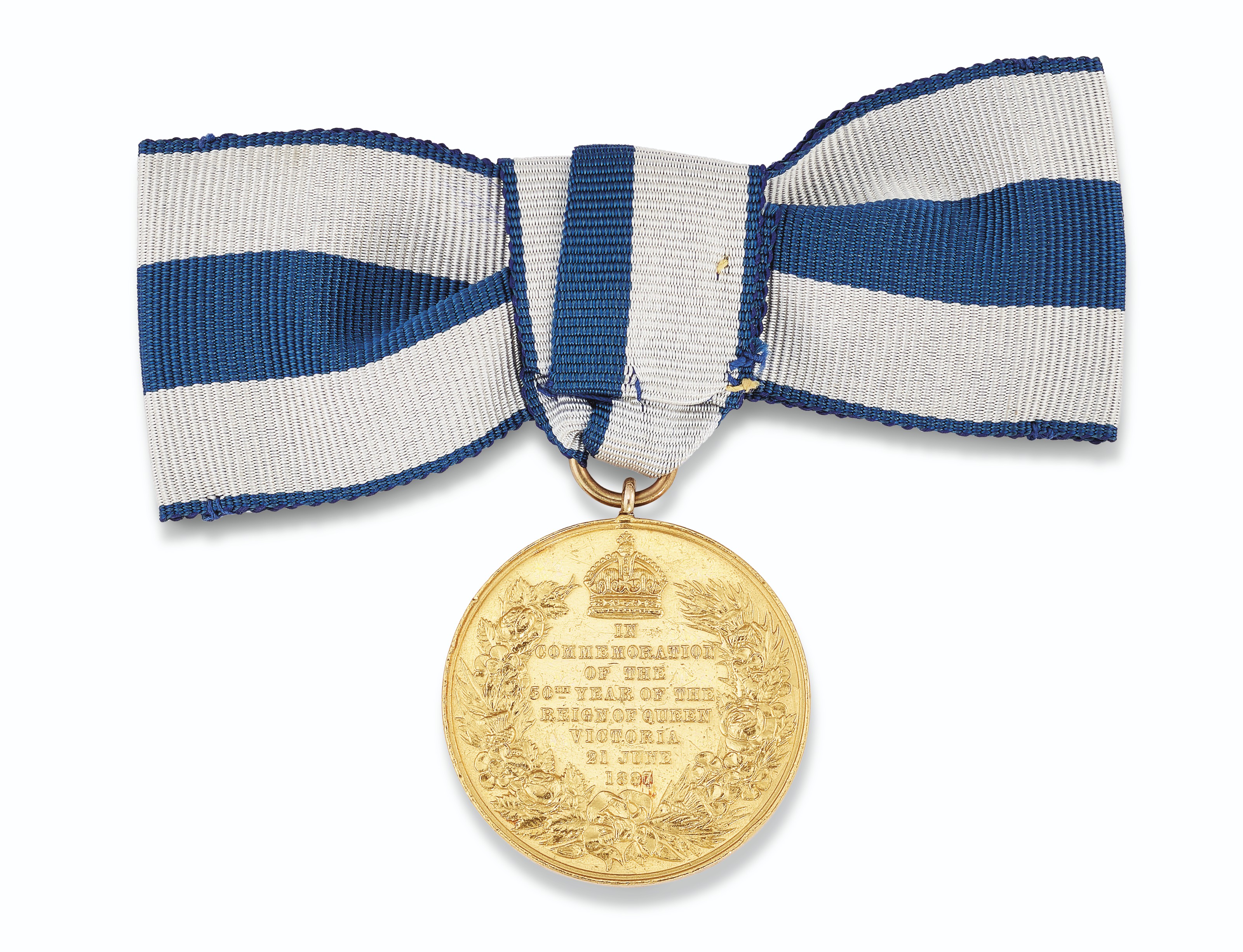 QUEEN VICTORIA, GOLDEN JUBILEE GOLD MEDALLION 1887 Christie's