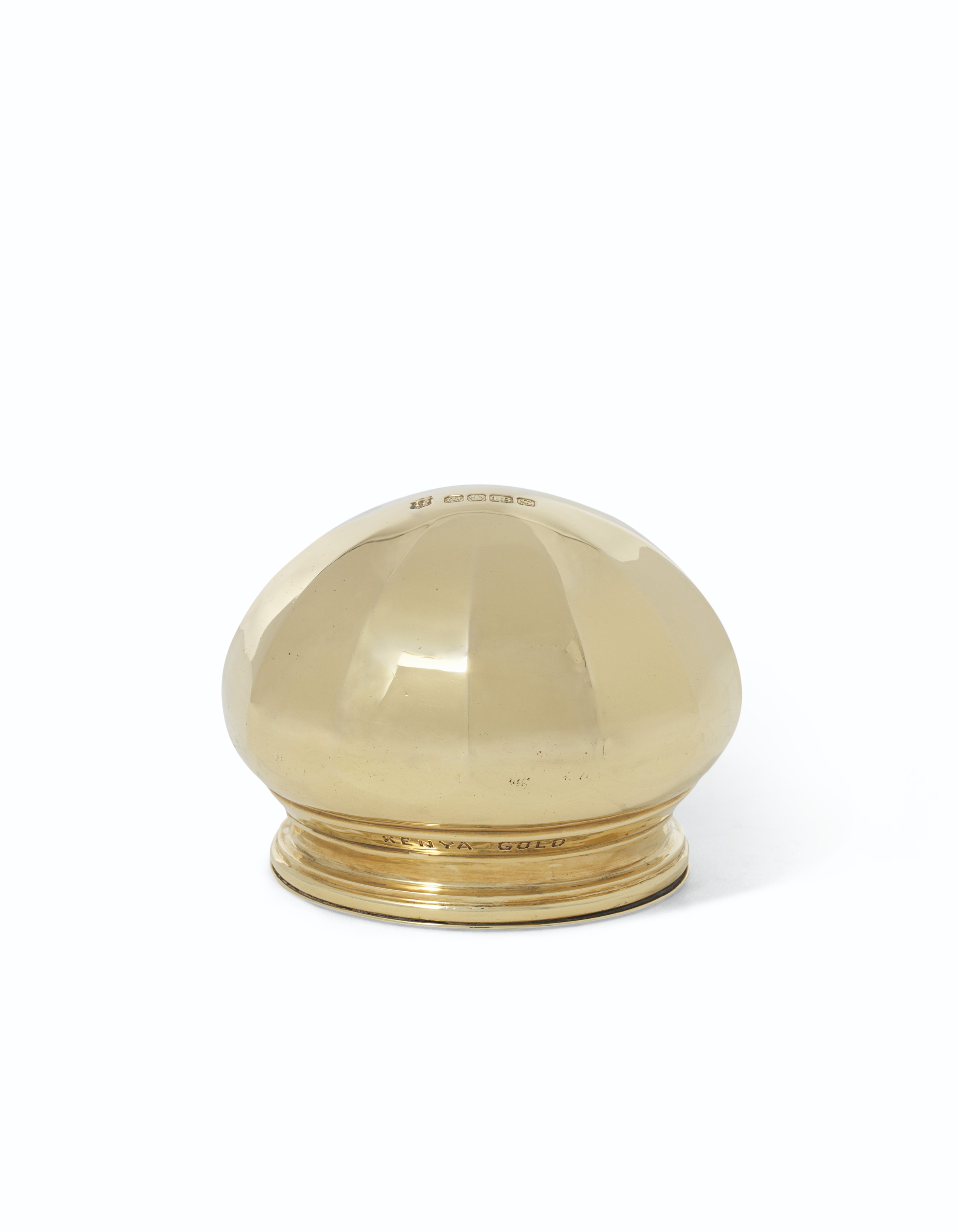 A VICTORIAN 18 CARAT 'KENYAN' GOLD PAPERWEIGHT , MARK OF THOMAS