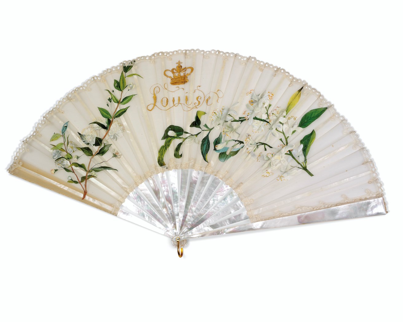 A FRENCH MOTHER-OF-PEARL FAN