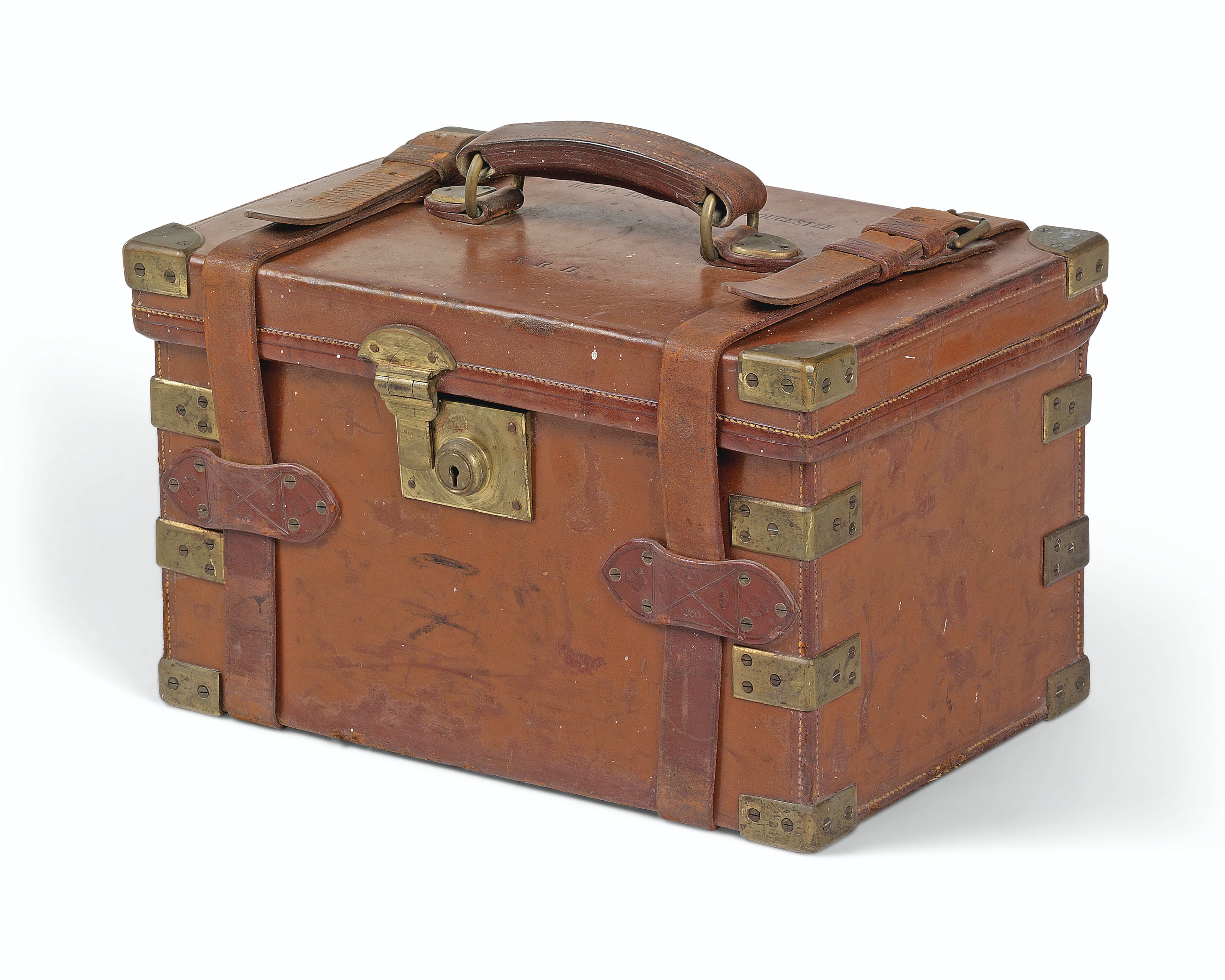 His Royal Highness the Prince Henry, Duke of Gloucester's cartridge case, by Purdey &amp; Sons, early 20th century. 9&frac34; in (24 cm) high; 15&frac12; in (40 cm) wide; 10&frac14; in (26 cm) deep excluding straps. Estimate: &pound;1,500-2,500. Offered in Property from Descendants of Their Majesties King George V and Queen Mary on 13 December 2019 at Christie&rsquo;s in London