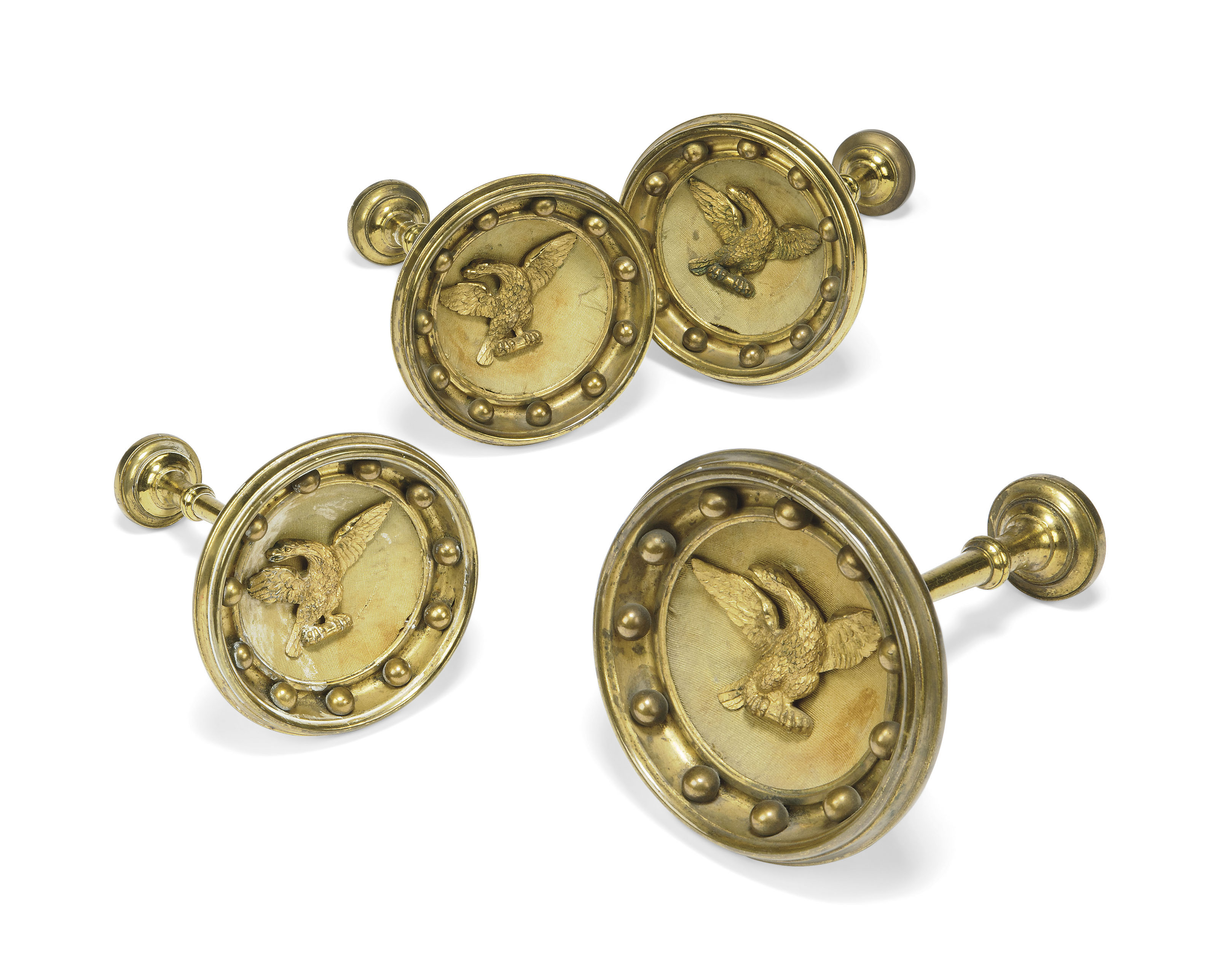 A Set Of Regency Gilt Metal Curtain Tie Backs Early 19th Century