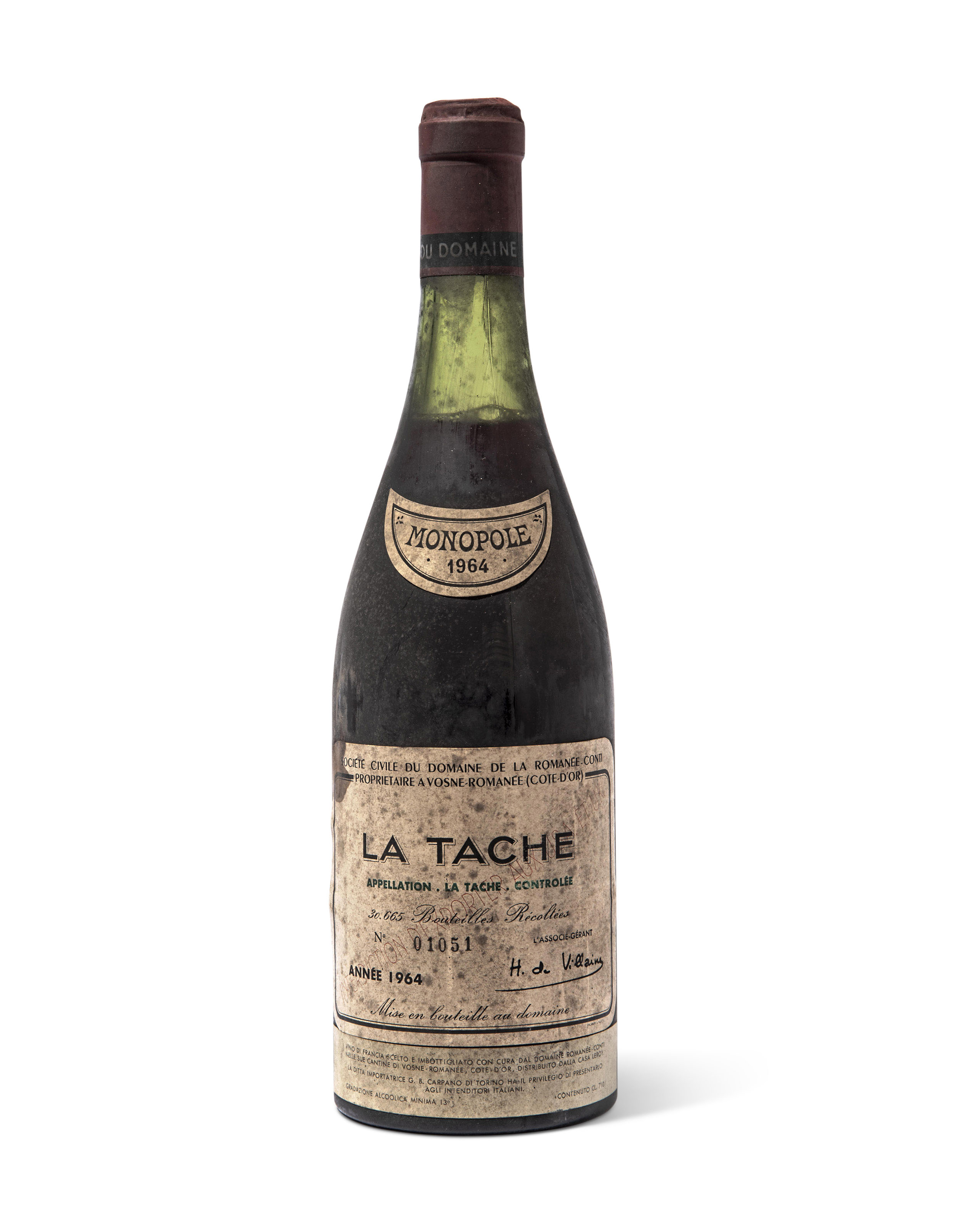 Domaine de la Romanée-Conti, La Tâche 1964, Grand Cru, Côte