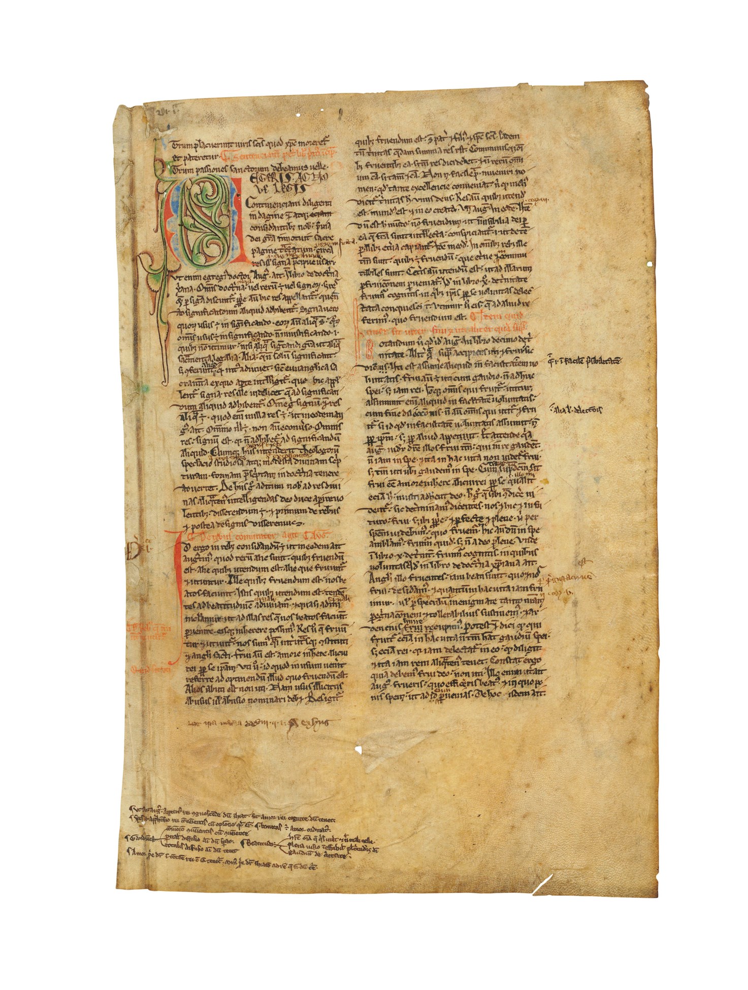 PETER LOMBARD (d.1160), Sentences, in Latin, manuscript on vellum