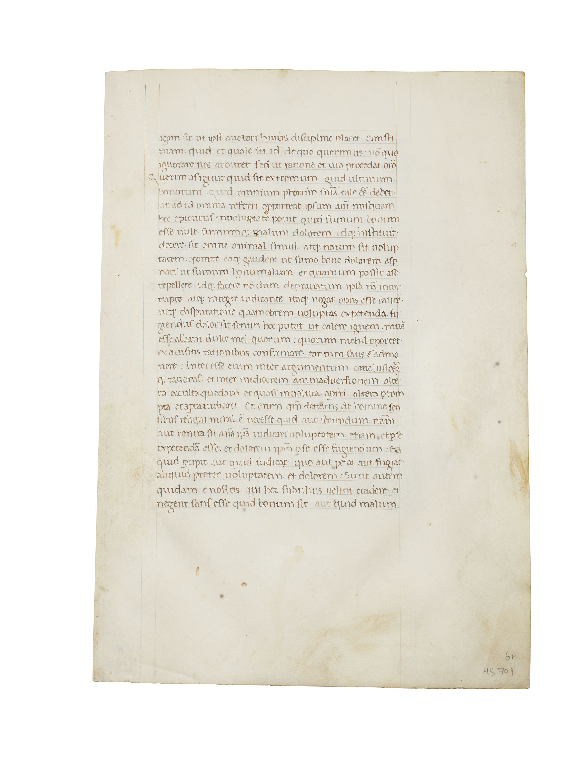 CICERO, De finibus bonorum et malorum,