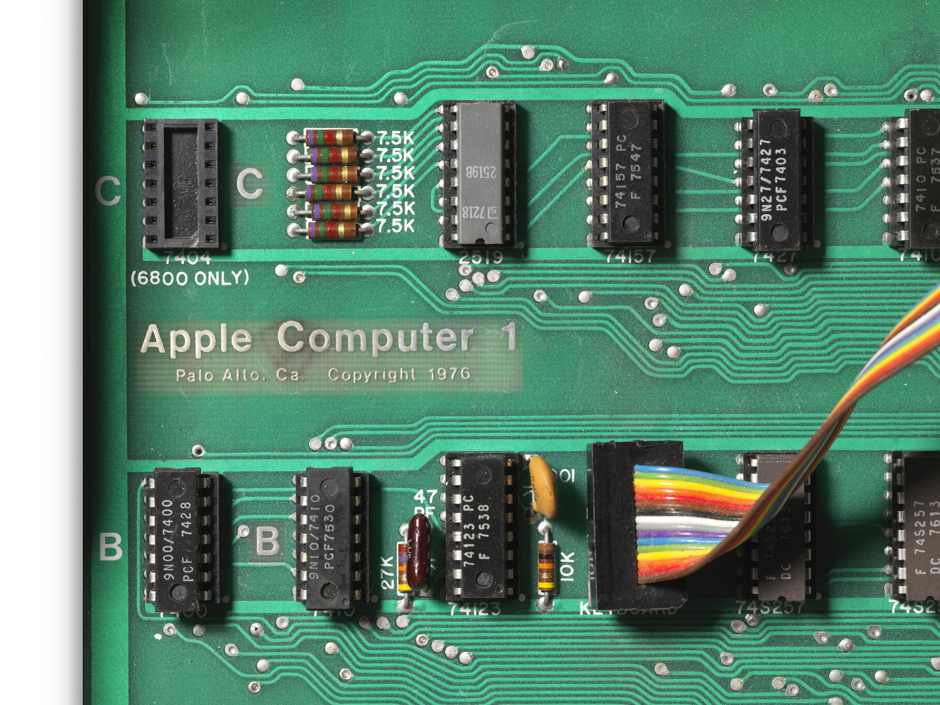 The first Apple computer, Steven Jobs & Stephen Wozniak. 1976