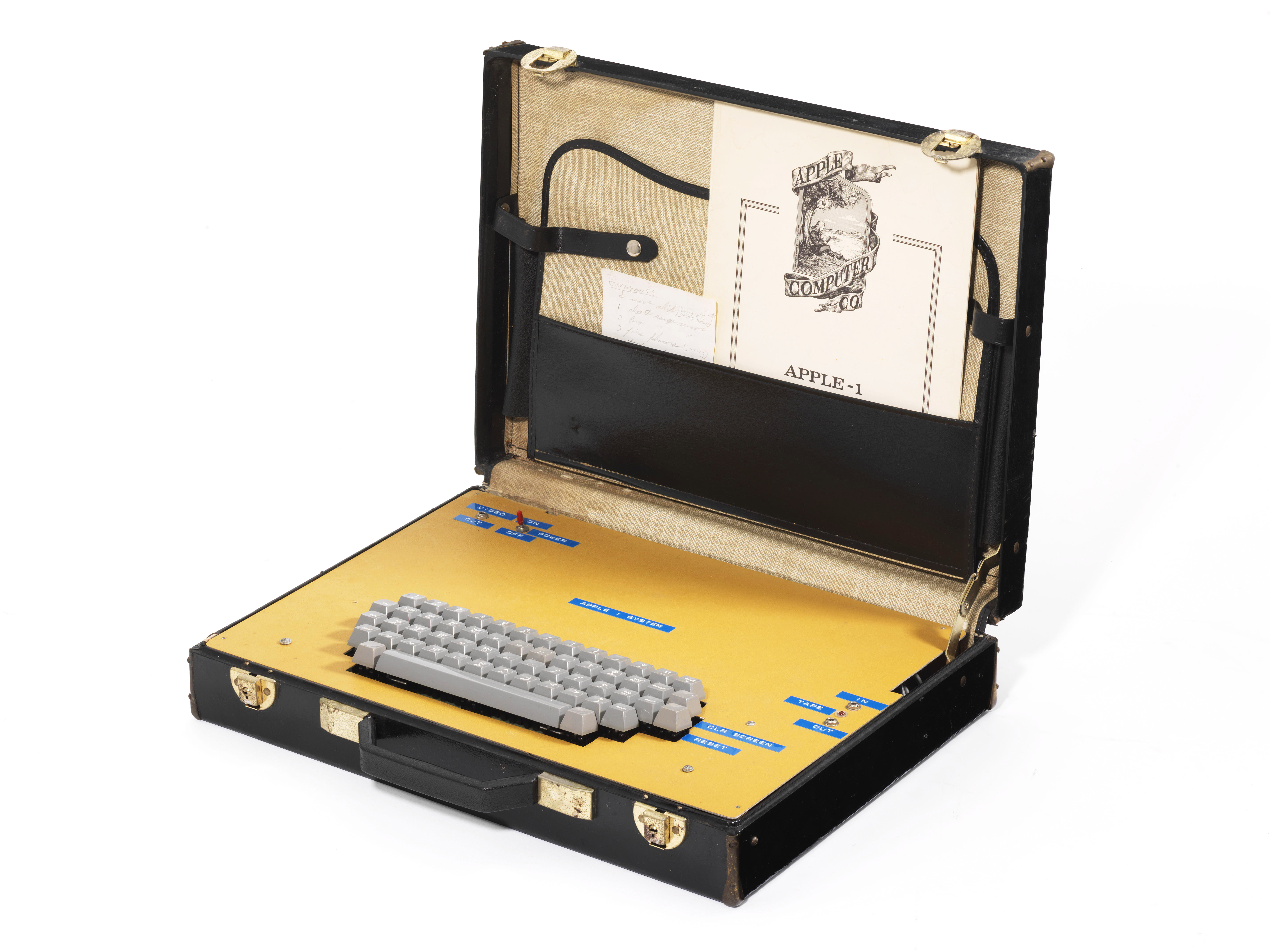 The first Apple computer, Steven Jobs & Stephen Wozniak. 1976