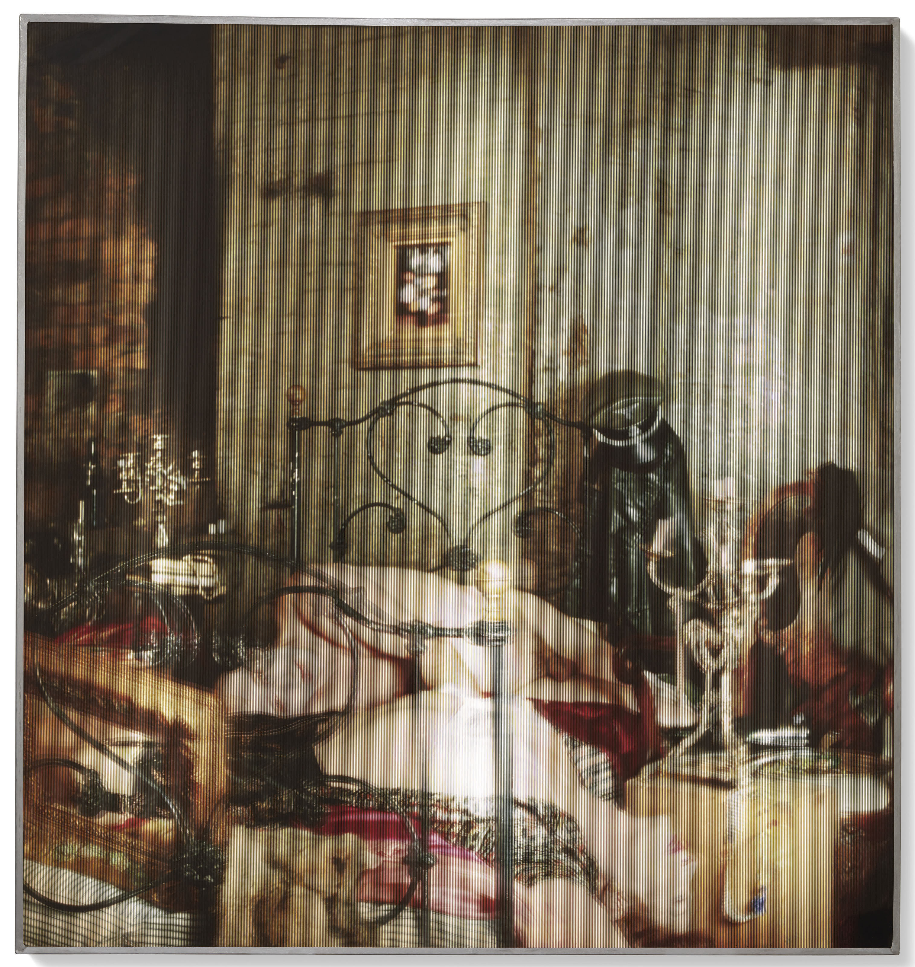 Mat Collishaw (b. 1966), Burnt Almonds, Heinrich &amp; Eva, executed in 2000, this work is number one from an edition of three.&nbsp;3D lenticular transparencies, steel and lightbox. 48 x 51 in (121.9 x 129.5 cm). Estimate: &pound;5,000-7,000. This lot is offered in The George Michael Collection Evening Auction on 14 March 2019 at Christie&rsquo;s in London