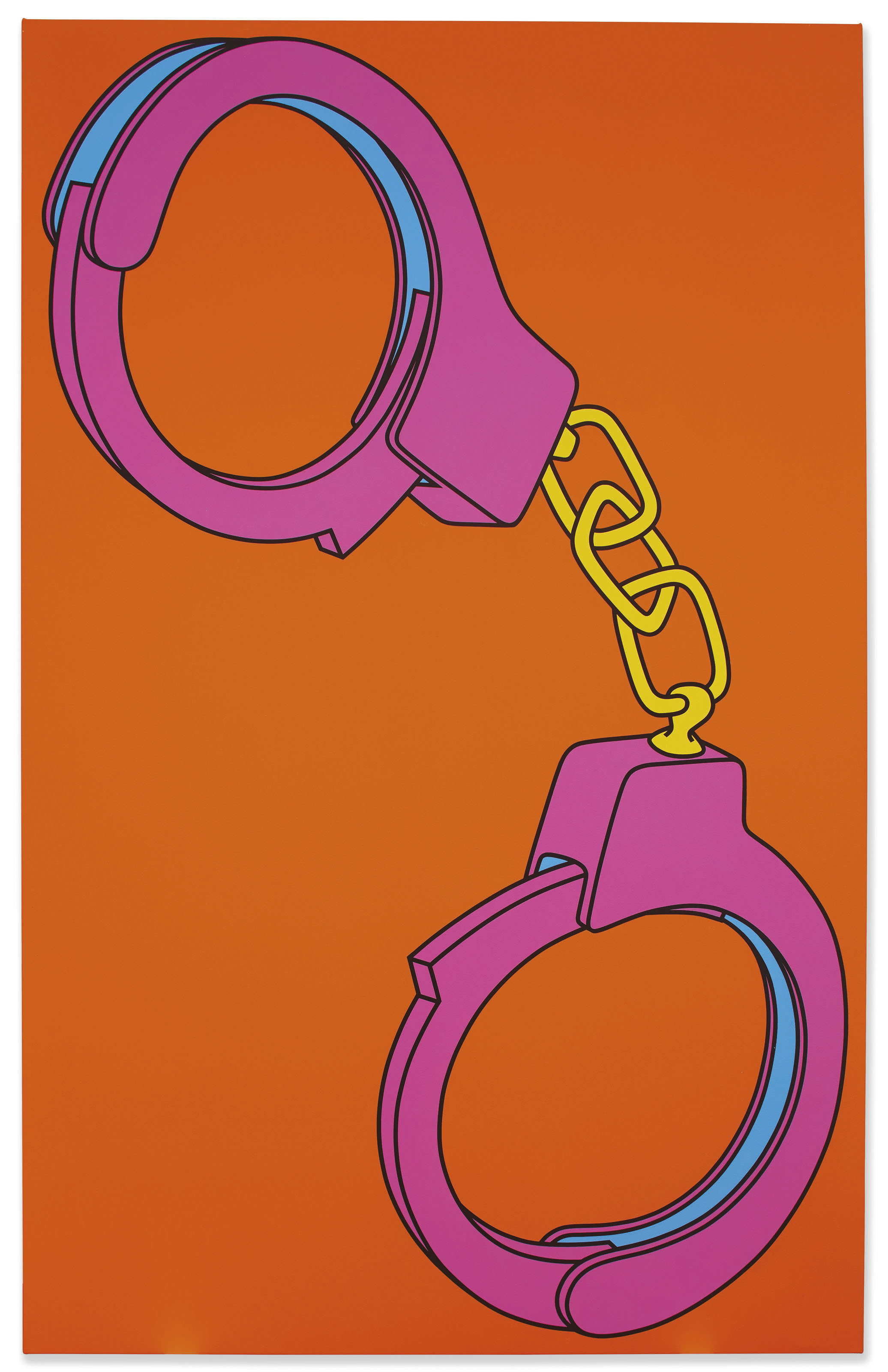 Michael Craig-Martin (b. 1941), Handcuffs, painted in 2002. Sold for &pound;112,500 on 14 March 2019 at Christie&rsquo;s in London