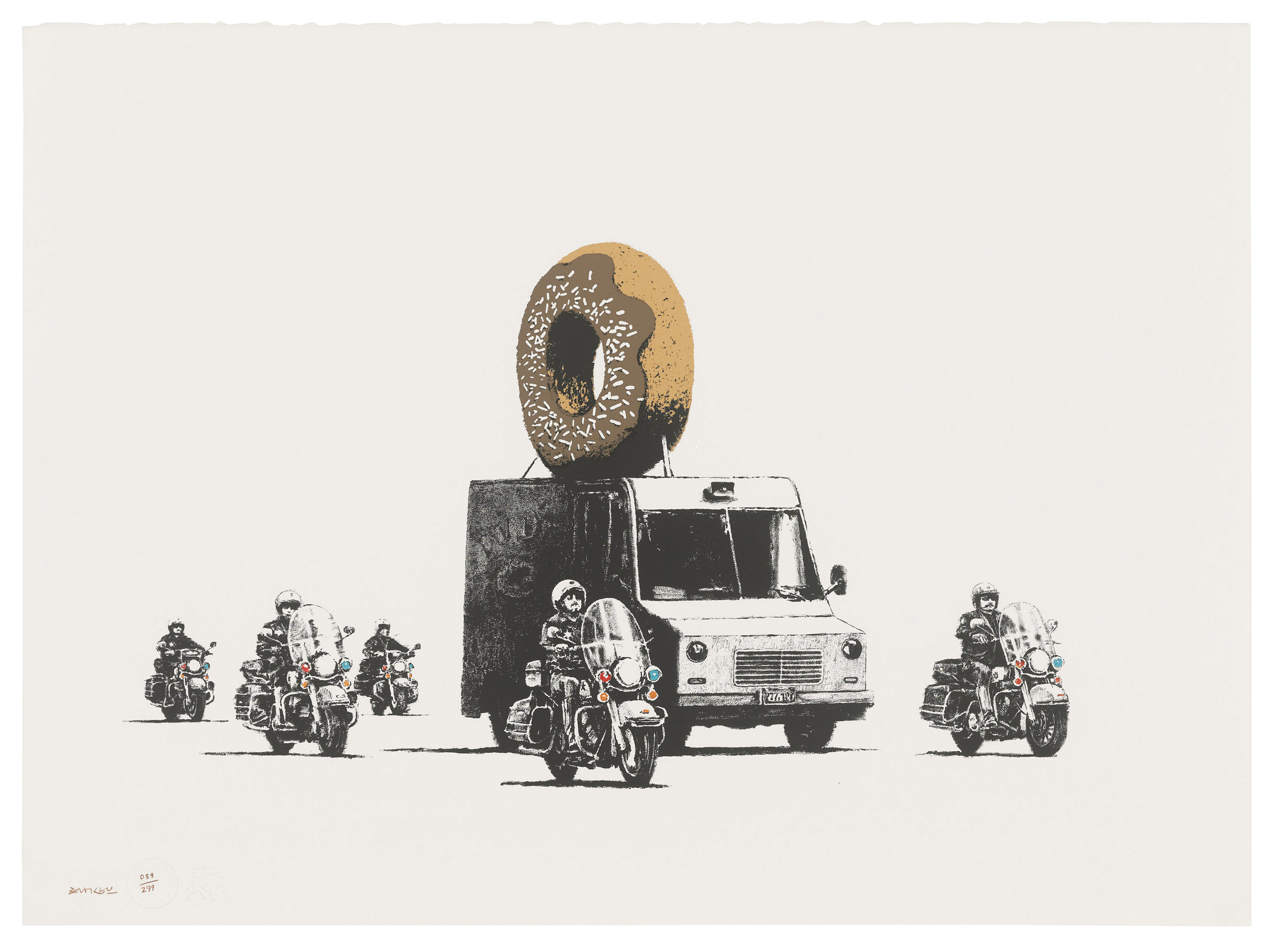 BANKSY Girl with Balloon GOLD WCP特別版 COA Banksy Girl With Balloon (gold) (Signed Print) 2004 | For Sale