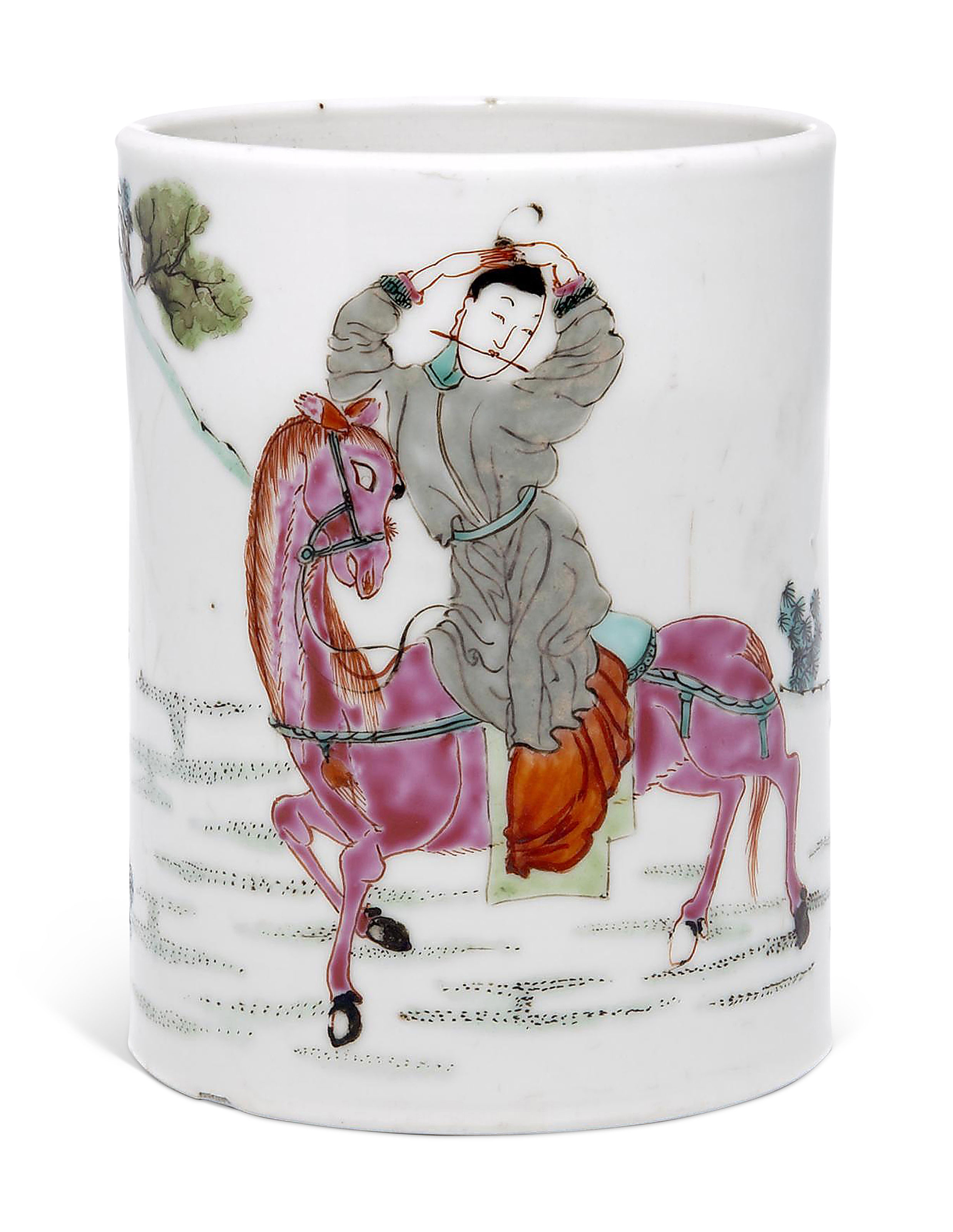 単品購入可 陶製 唐人図柄 硯 清朝期 | www.kdcow.com