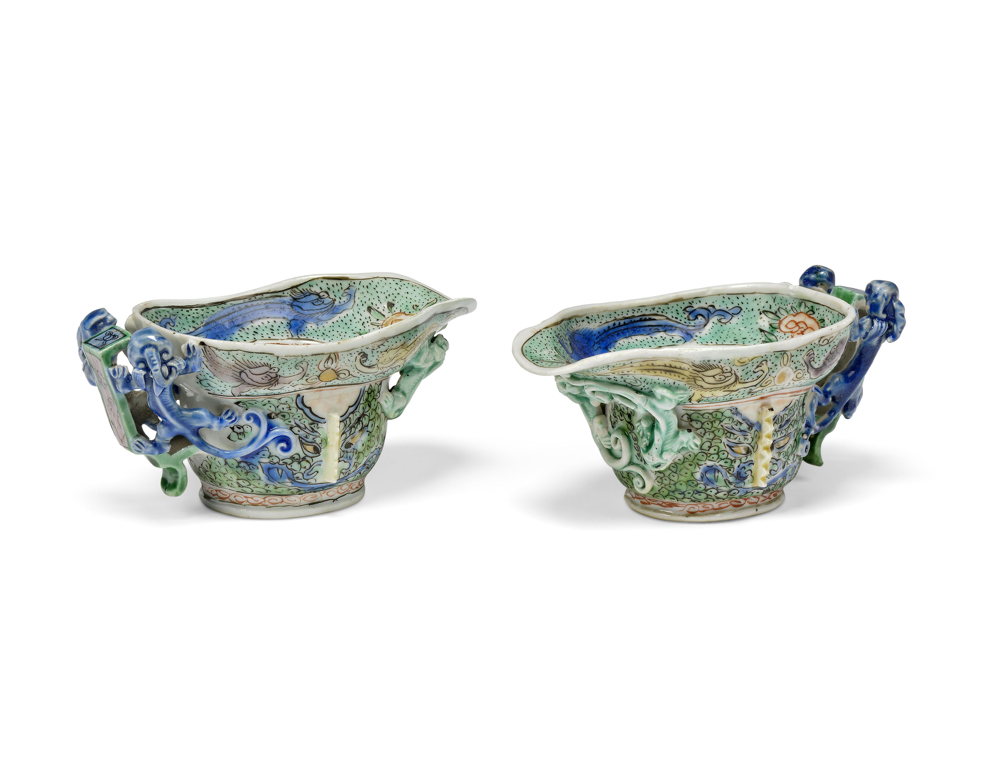 清 素三彩花鳥紋扁壺 中国 古美術 2025年最新Yahoo!オークション -素