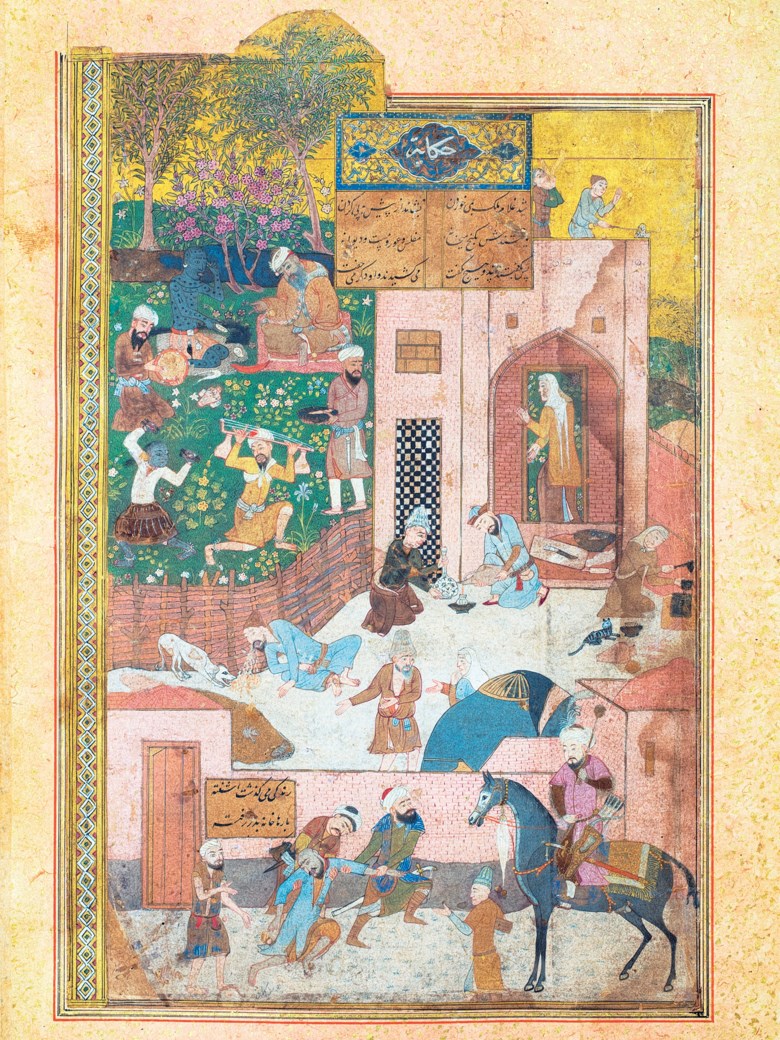 Rukn al-din Awhadi Maragha’i known as Awhad al-din Isfahani (d. 1338) Jam-i Jam (The Cup of Jamshid). Text panel 7⅝ x 4 in (19.3 x 10.2 cm); folio 12 x 7⅝ in (30.5 x 19.3 cm). Estimate £1,000,000-1,500,000. This lot is offered in The Oliver Hoare Collection on 25 October 2019 at Christie’s in London