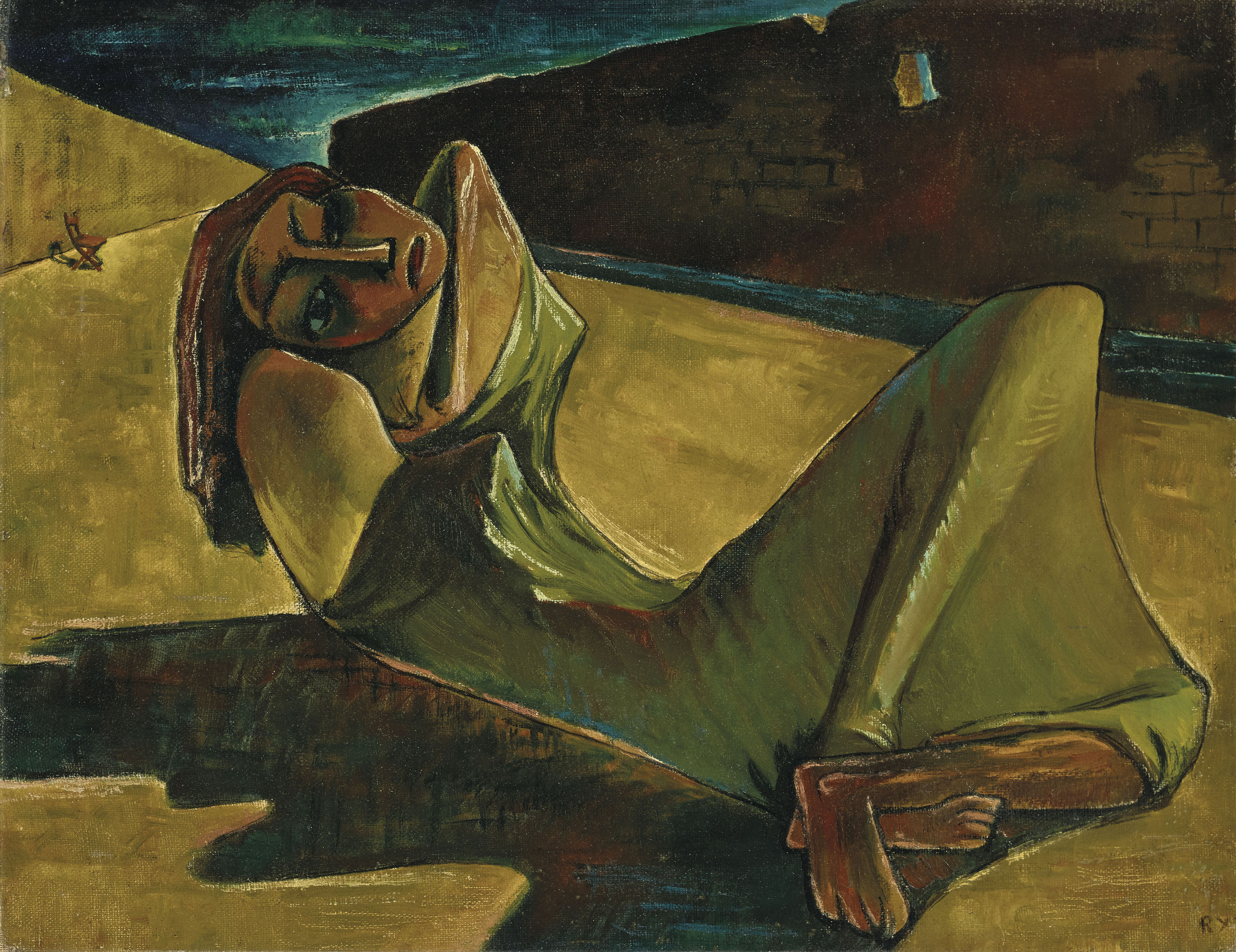 Ramses Younan, Contre le mur, 1944, sold for $387,000 on 23 March 2019 at Christie's in Dubai