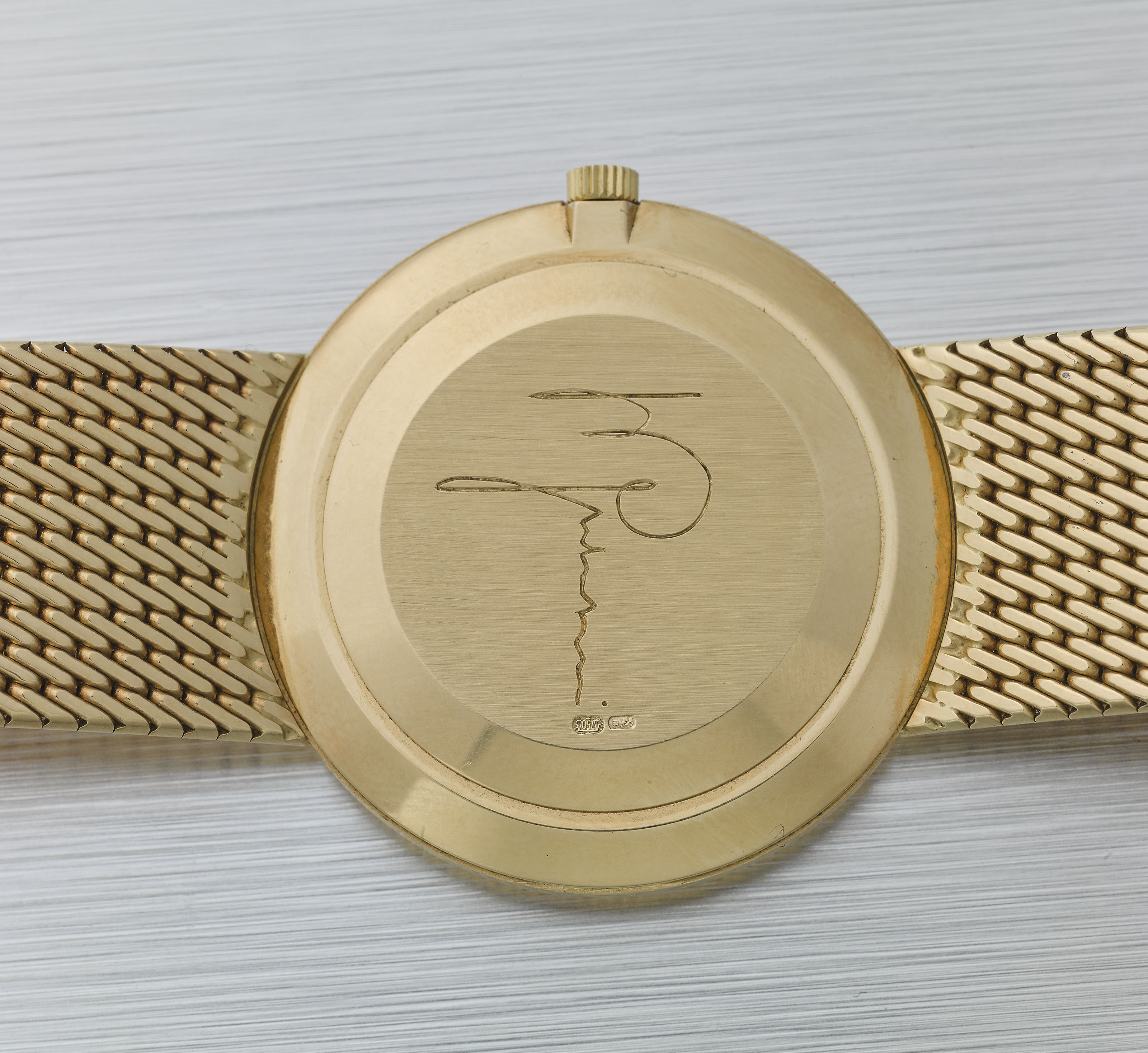 PATEK PHILIPPE. A VERY FINE AND RARE 18K YELLOW GOLD WRISTWATCH WITH  BRACELET MADE FOR SILVIO BERLUSCONI