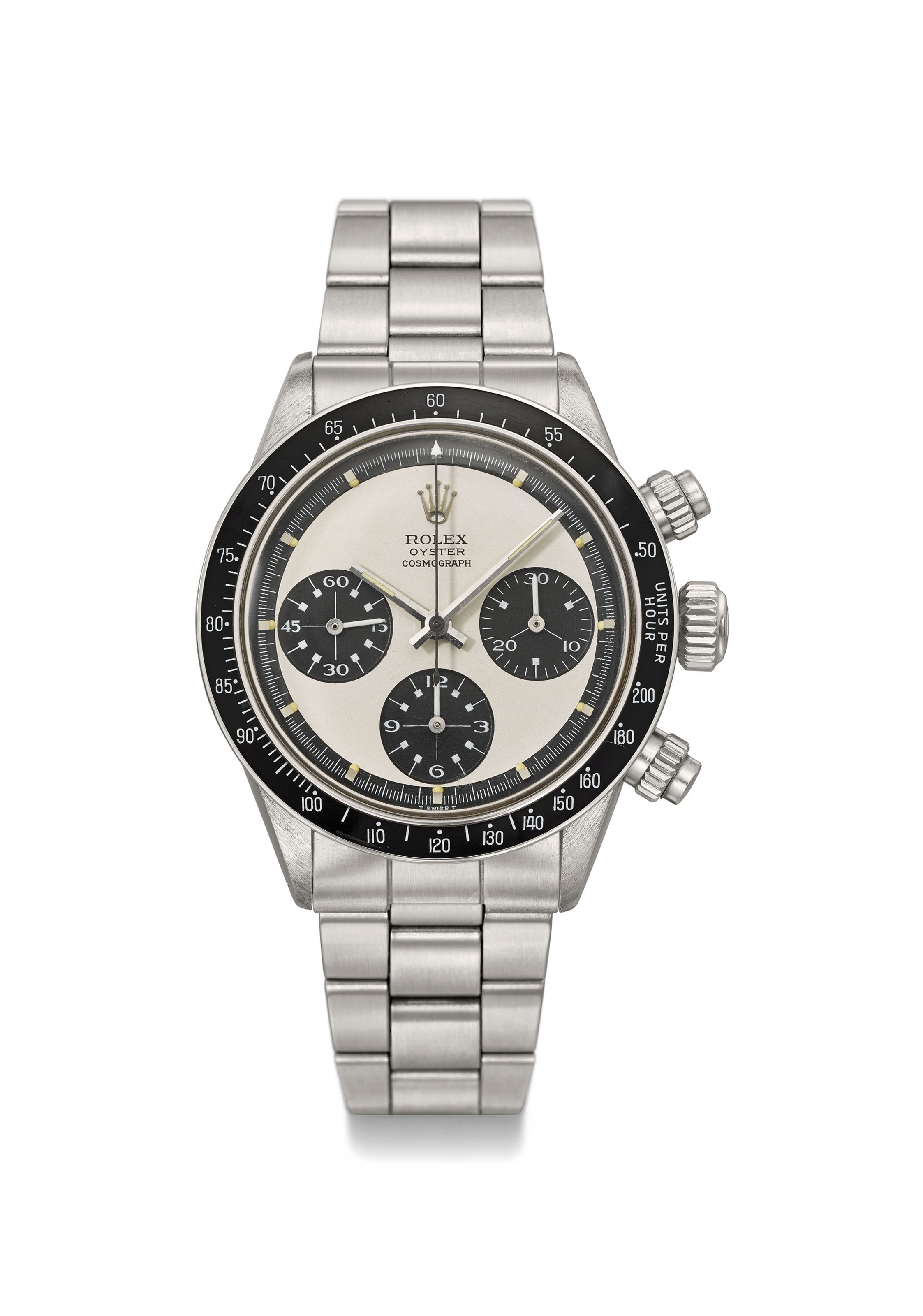 Rolex. An extremely fine and very rare stainless steel chronograph
